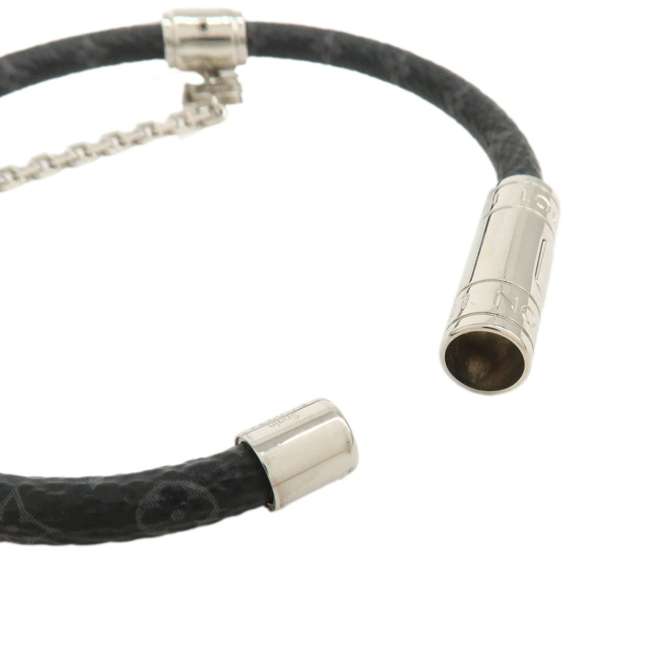 Louis Vuitton Monogram Eclipse Canvas Bracelet Chain It Gris M8573D