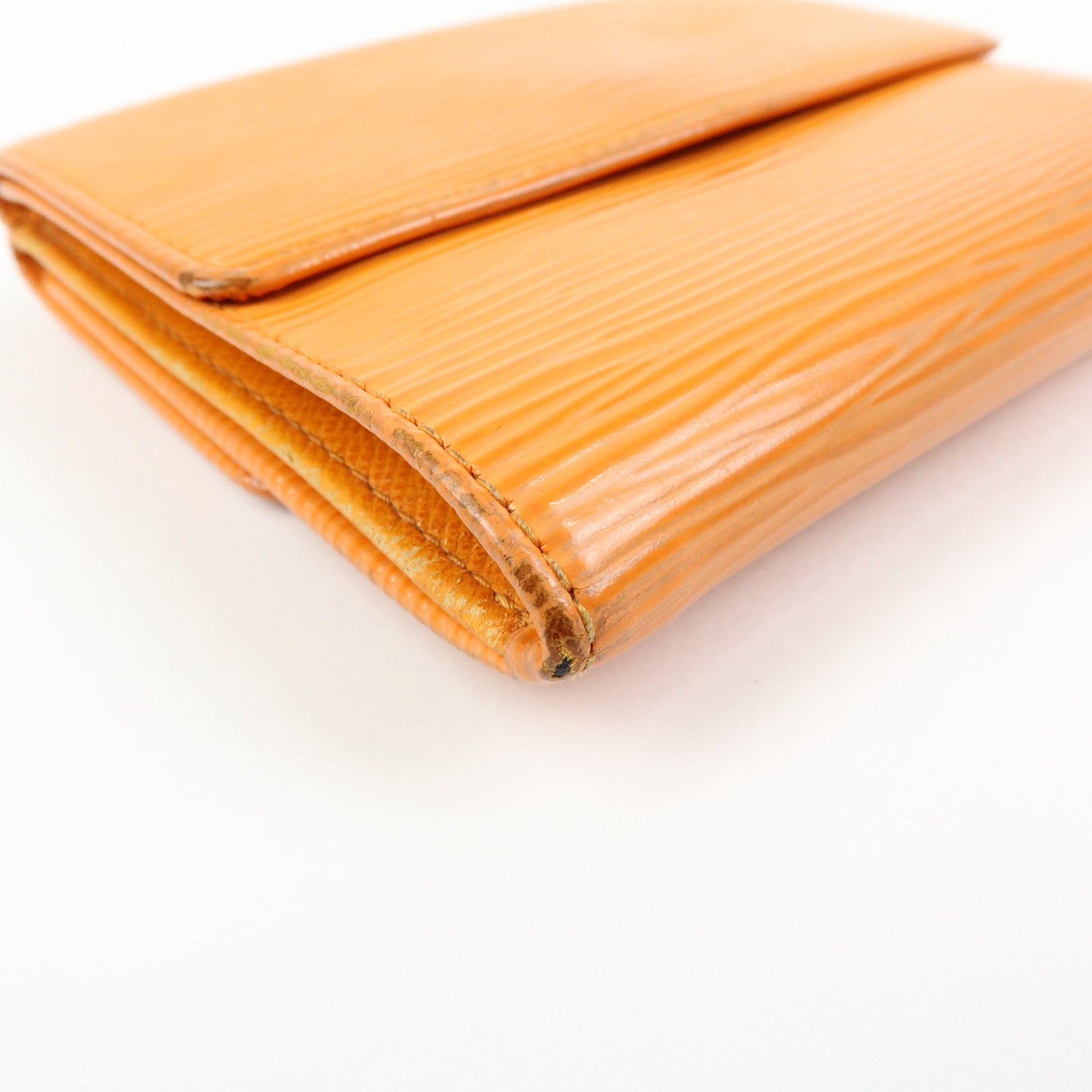 Louis Vuitton Epi Porte Monnaie Billets Credit Wallet Orange M6348H