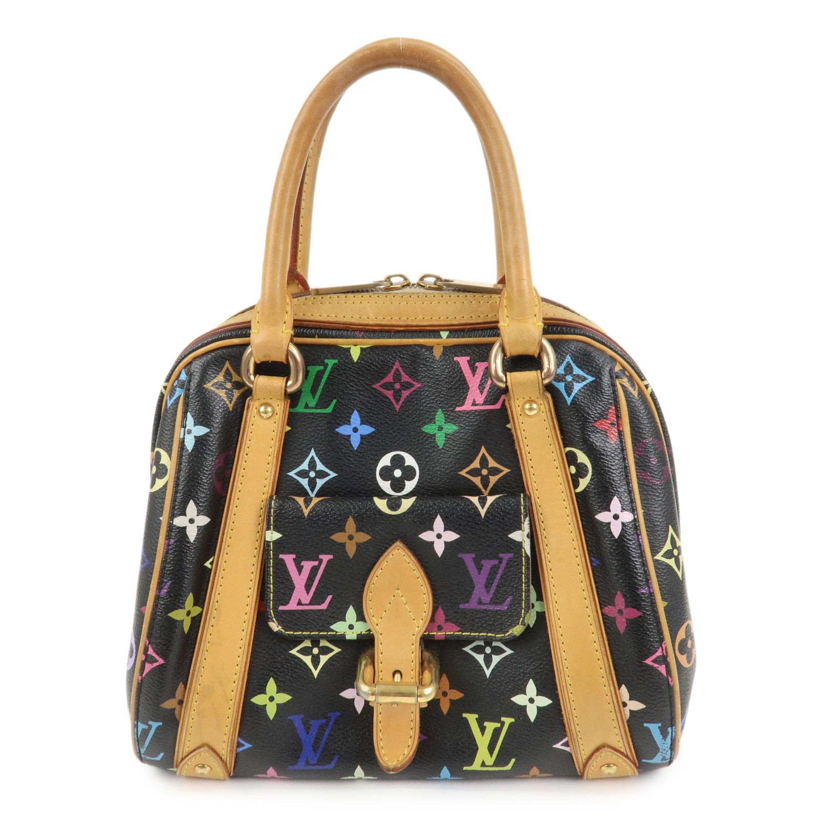 Louis Vuitton Monogram Multicolor Priscilla Hand Bag Noir M40097