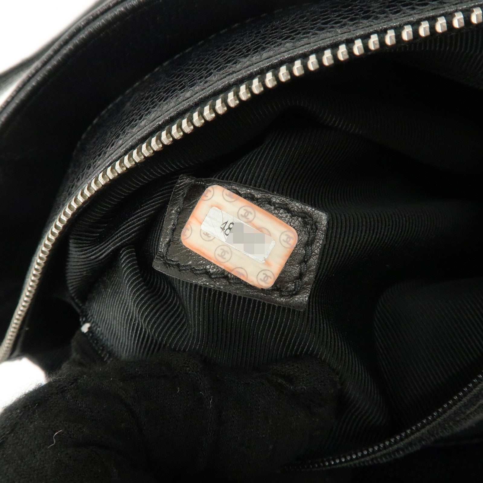 CHANEL Caviarskin Tote Bag Hand Bag Shoulder Bag Black Used