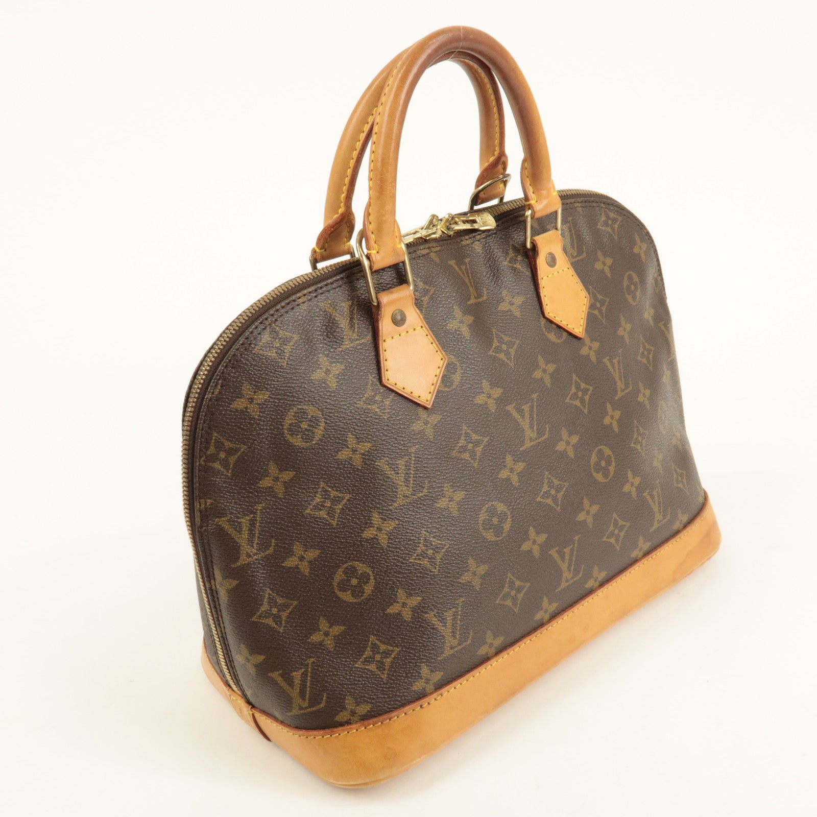 Louis Vuitton Monogram Alma Hand Bag Brown M51130 Used