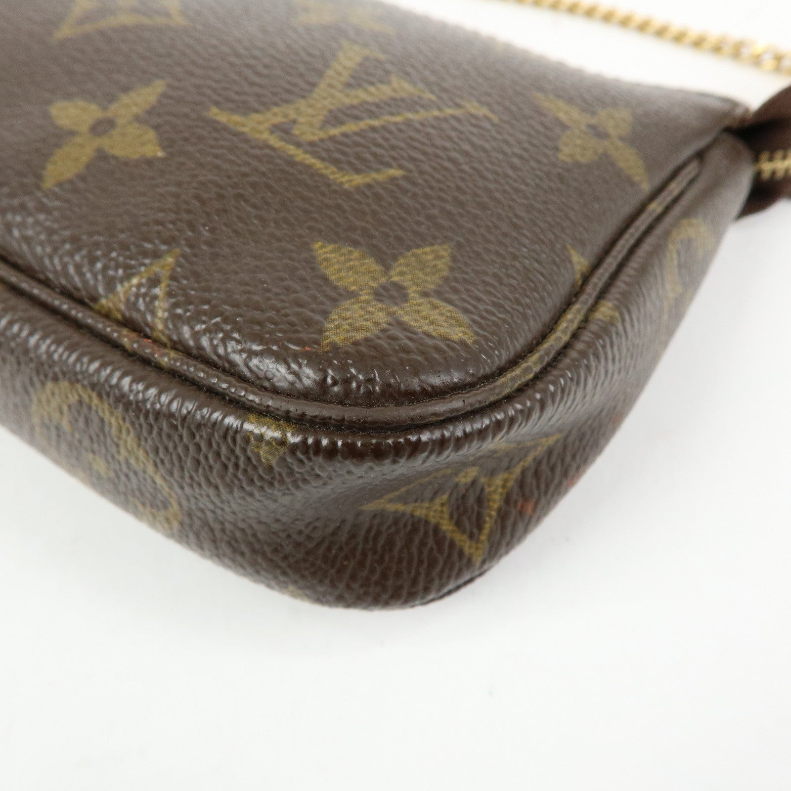 Louis Vuitton Monogram Mini Pochette Accessoires Hand Bag M58009