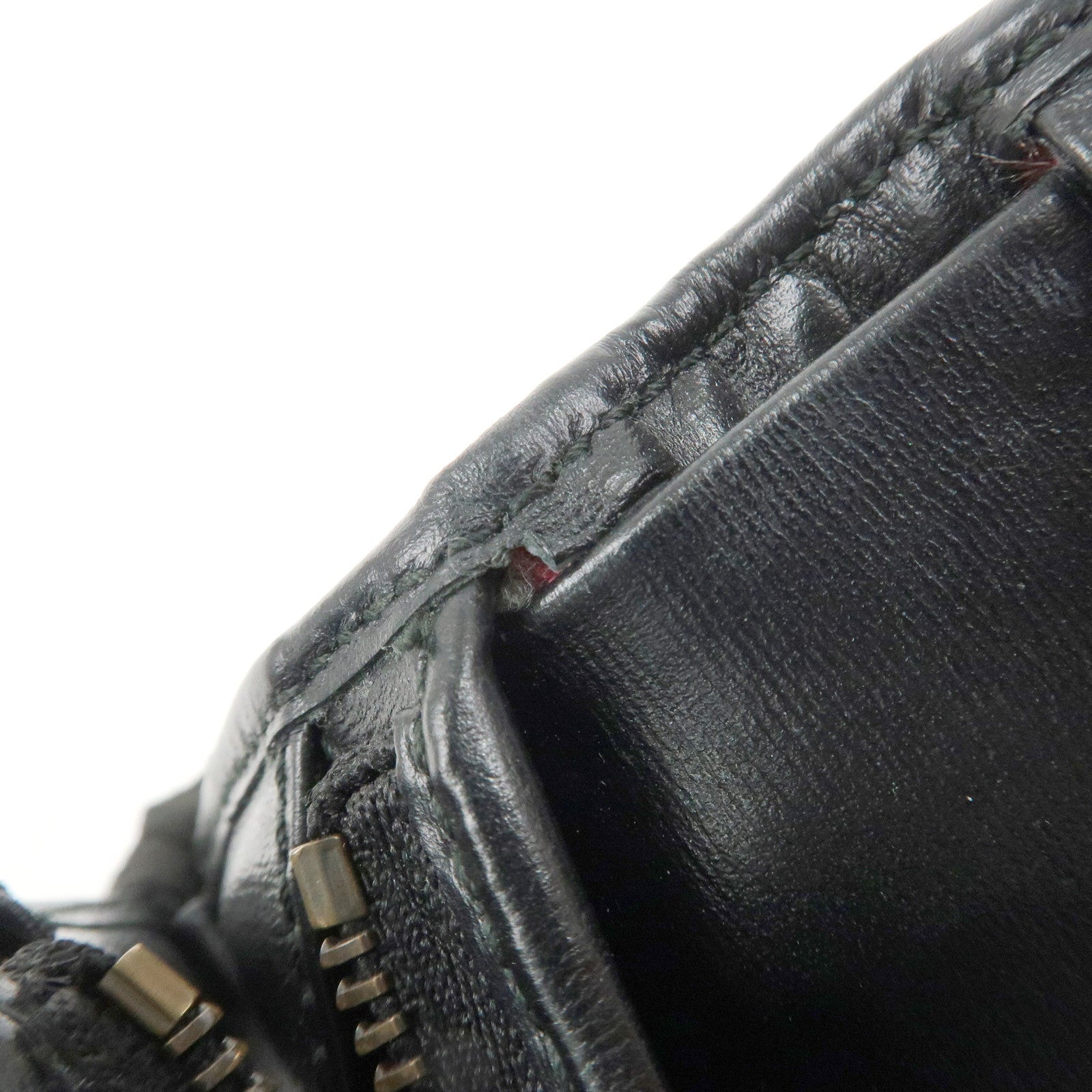 GUCCI Sherry GG Marmont Leather Bi-Fold Wallet Black 536453 Used