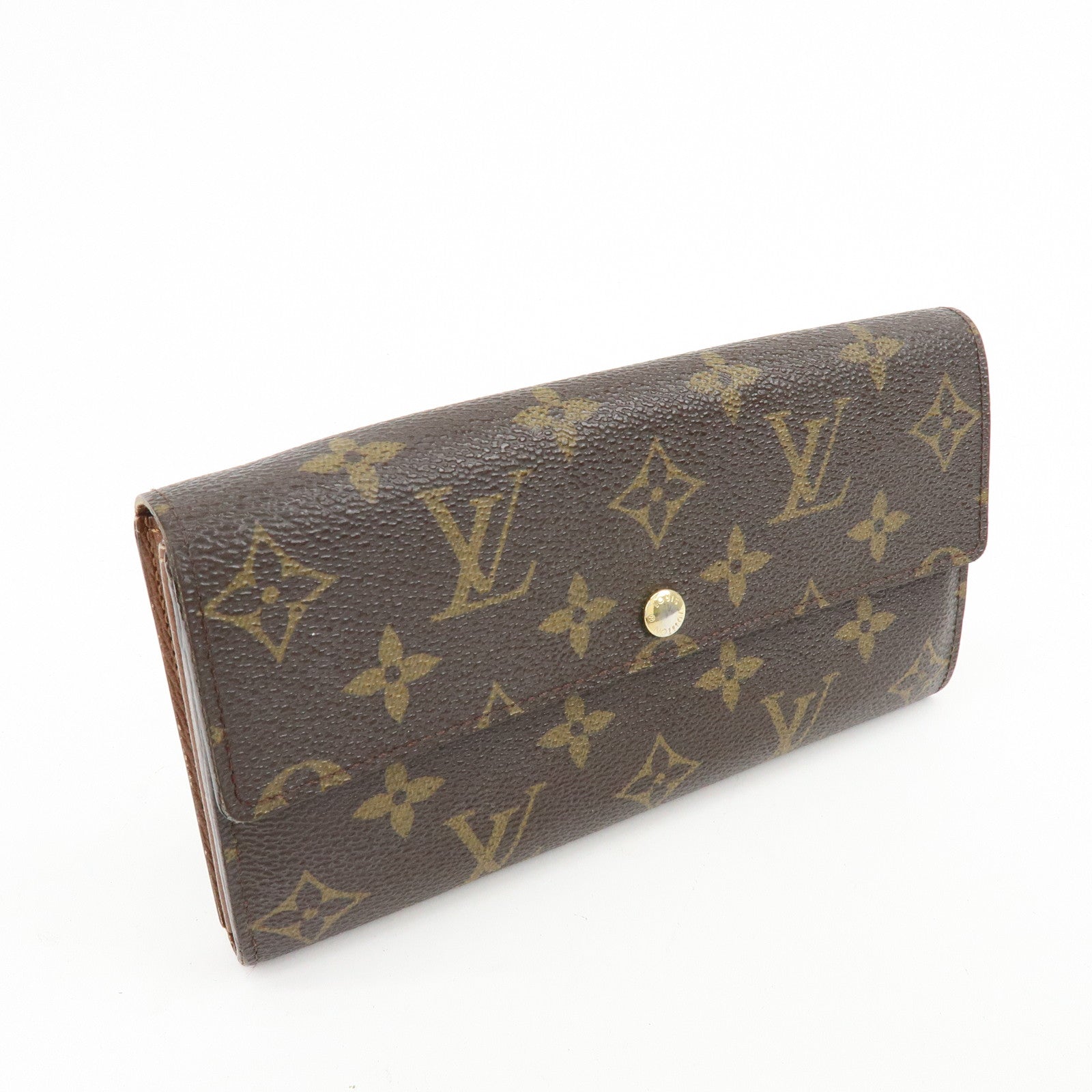 Louis Vuitton Monogram Portefeuille Sarah Long Wallet Brown M61734