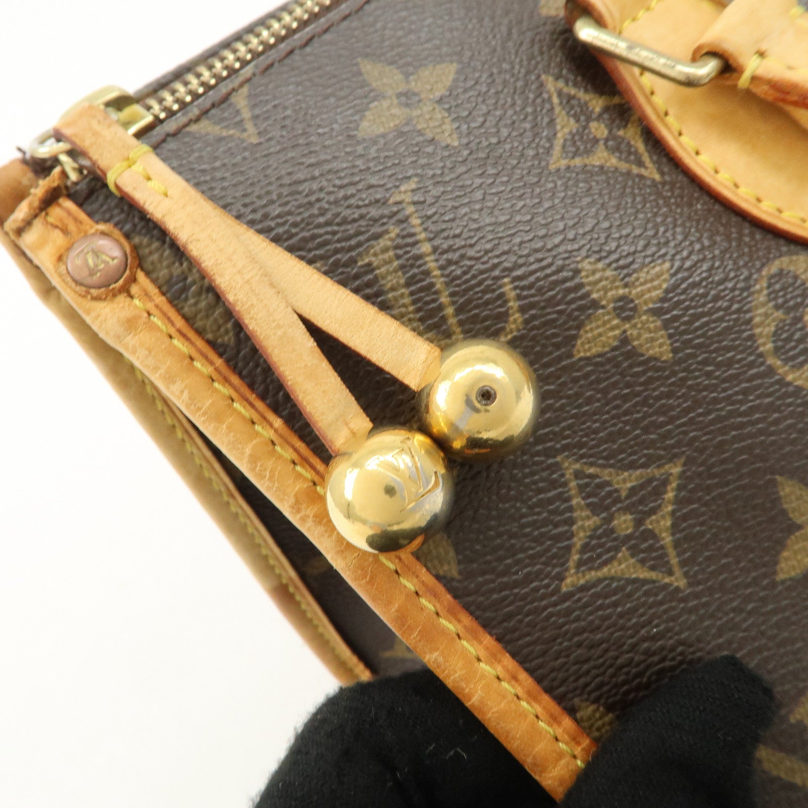 Louis Vuitton Monogram Popincourt Hand Bag Brown M40009 Used