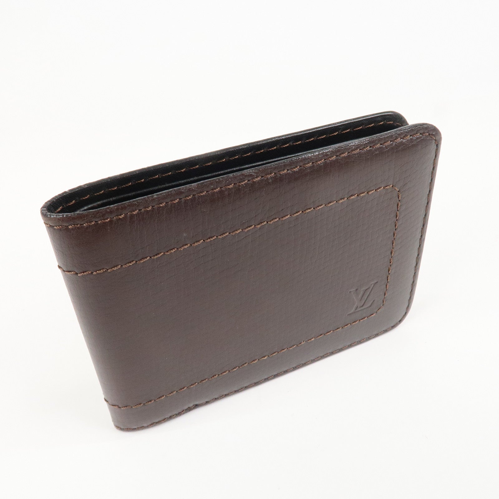 Louis Vuitton Utah Porte Billets 6 Carte Credit Plus Wallet Brown Used