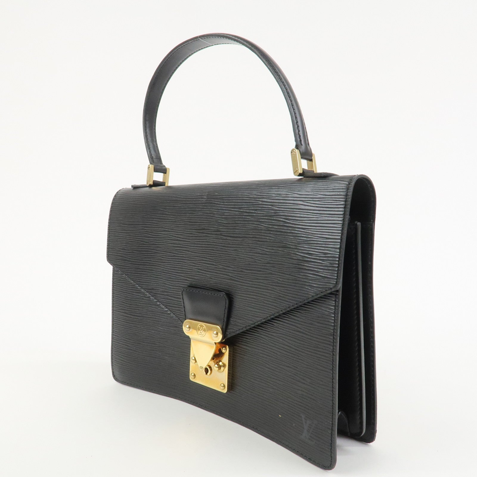 Louis Vuitton Epi Concorde Leather Hand Bag Noir Black M52132