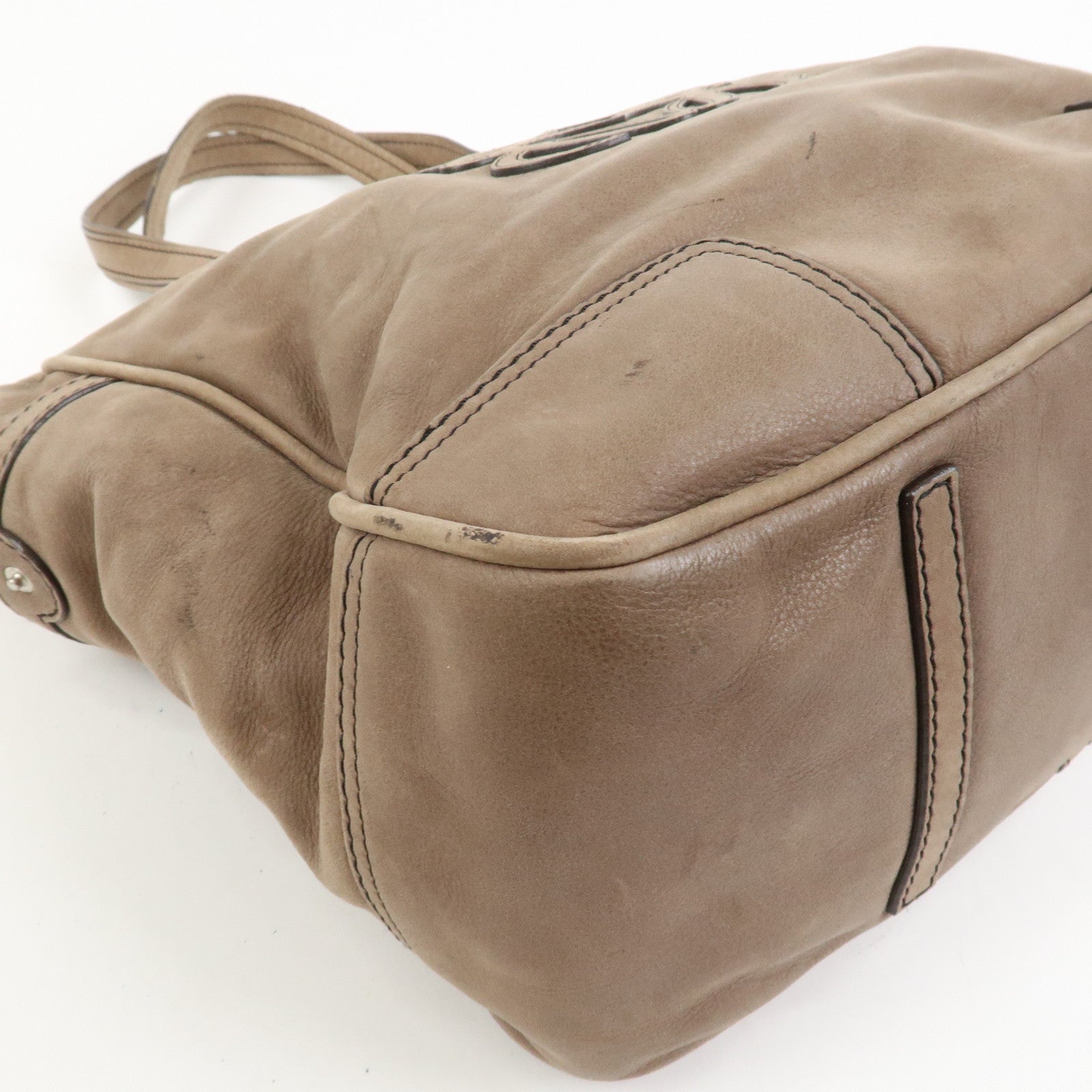 LOEWE Anagram Bolso Leather 2Way Bag Shoulder Bag Light Brown