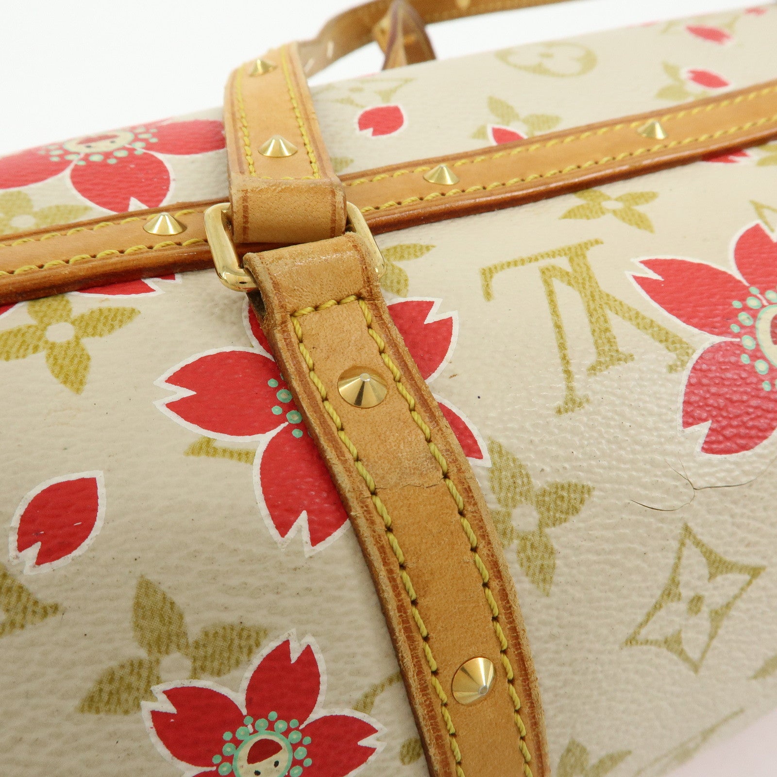 Louis Vuitton Monogram Cherry Blossom Papillon 26 Hand Bag M92011