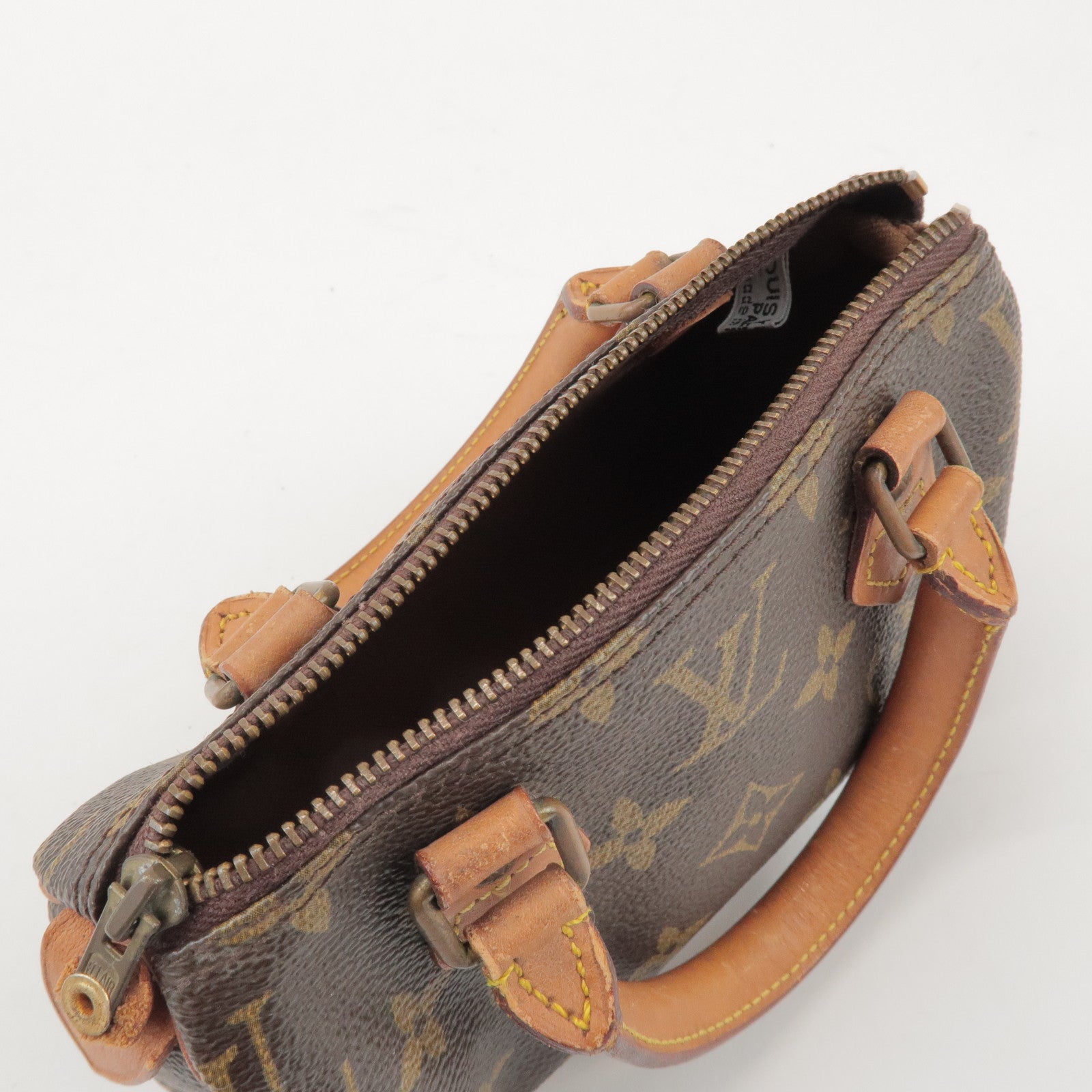 Louis Vuitton Monogram Mini Speedy Hand Bag Brown M41534