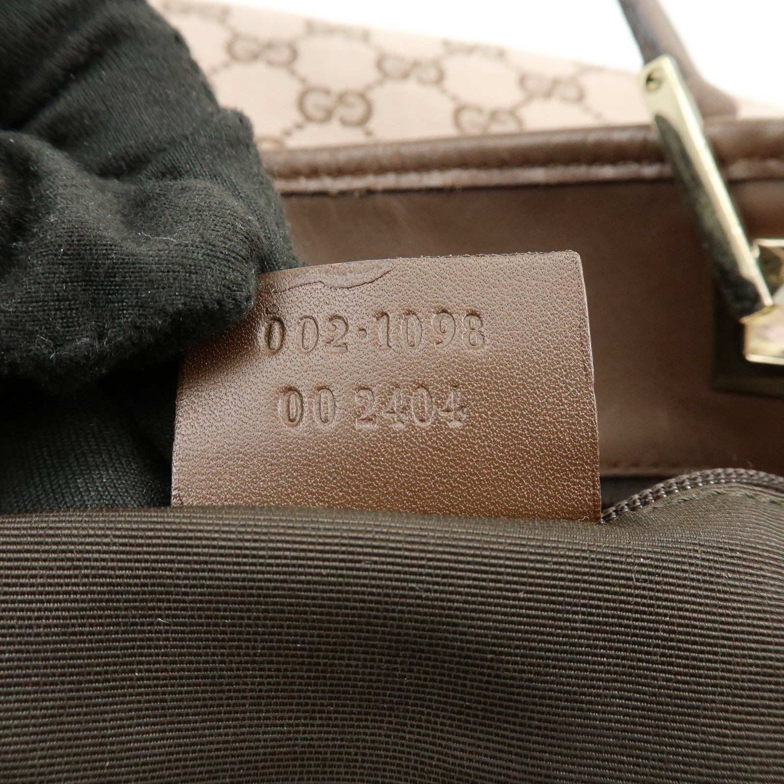 GUCCI GG Monogram Canvas Leather Tote Bag Hand Bag Brown 002.1098