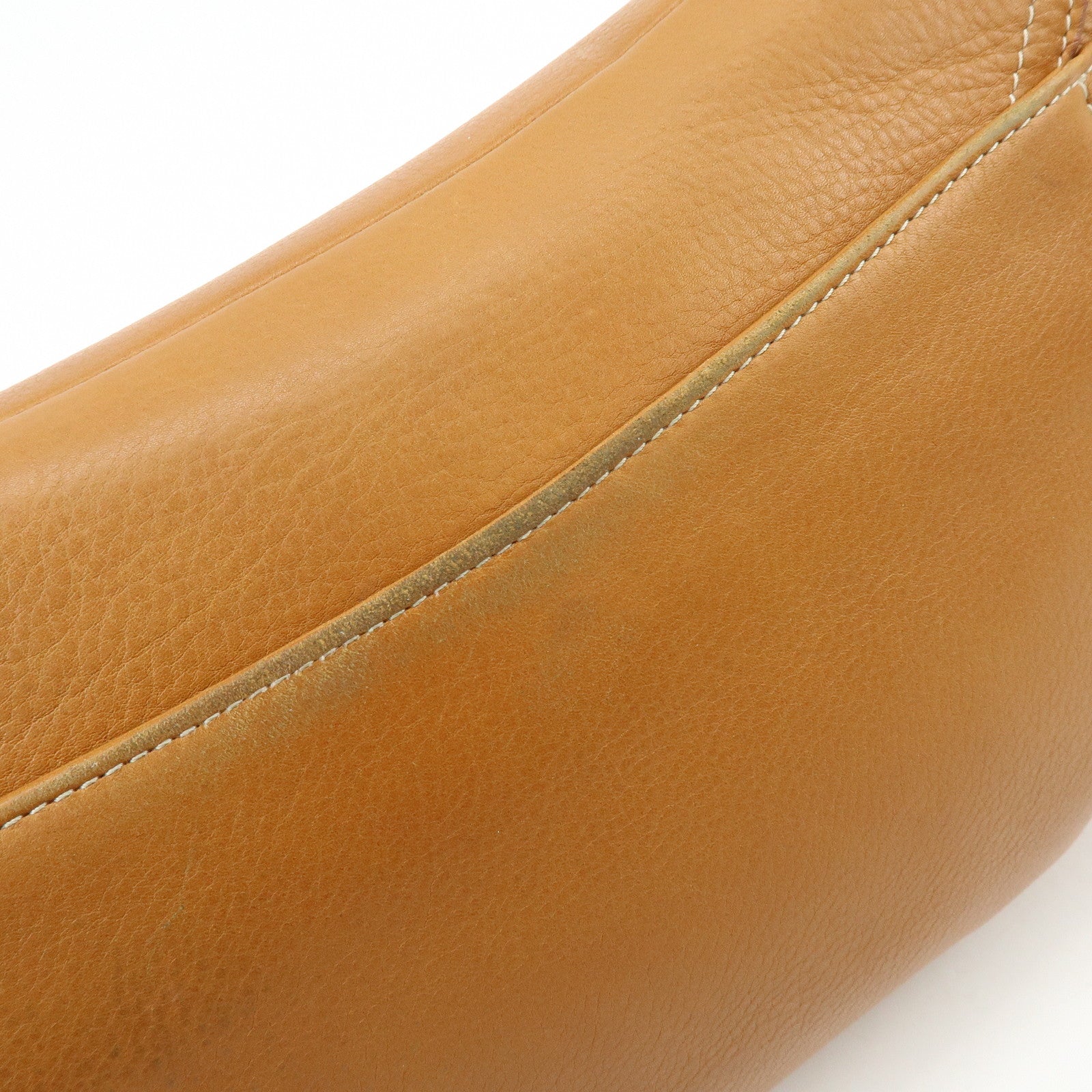 Christian Dior Saddle Leather Shoulder Bag Hand Bag Light Brown