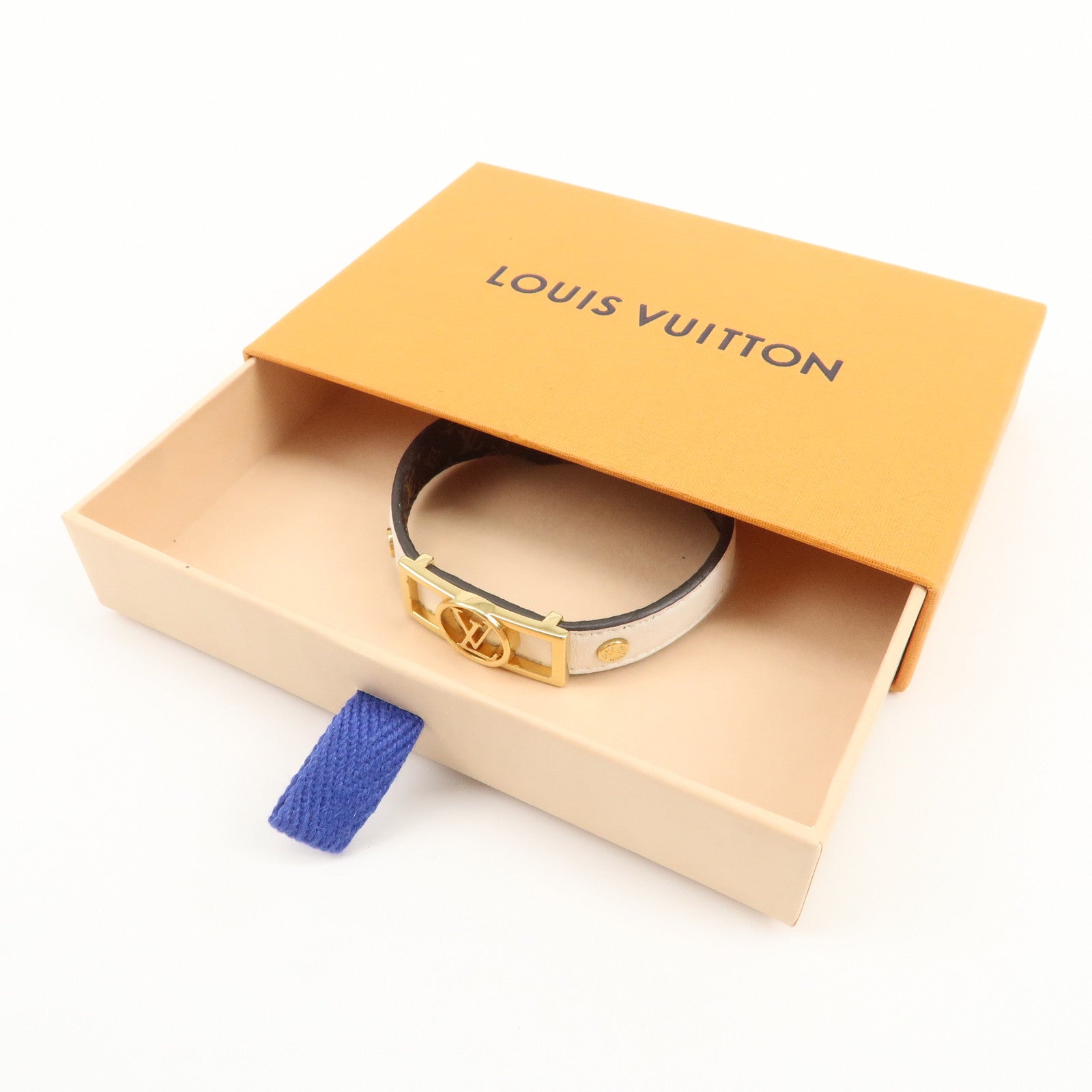 Louis Vuitton Monogram LV Bracelet Metal Canvas Bracelet M6559