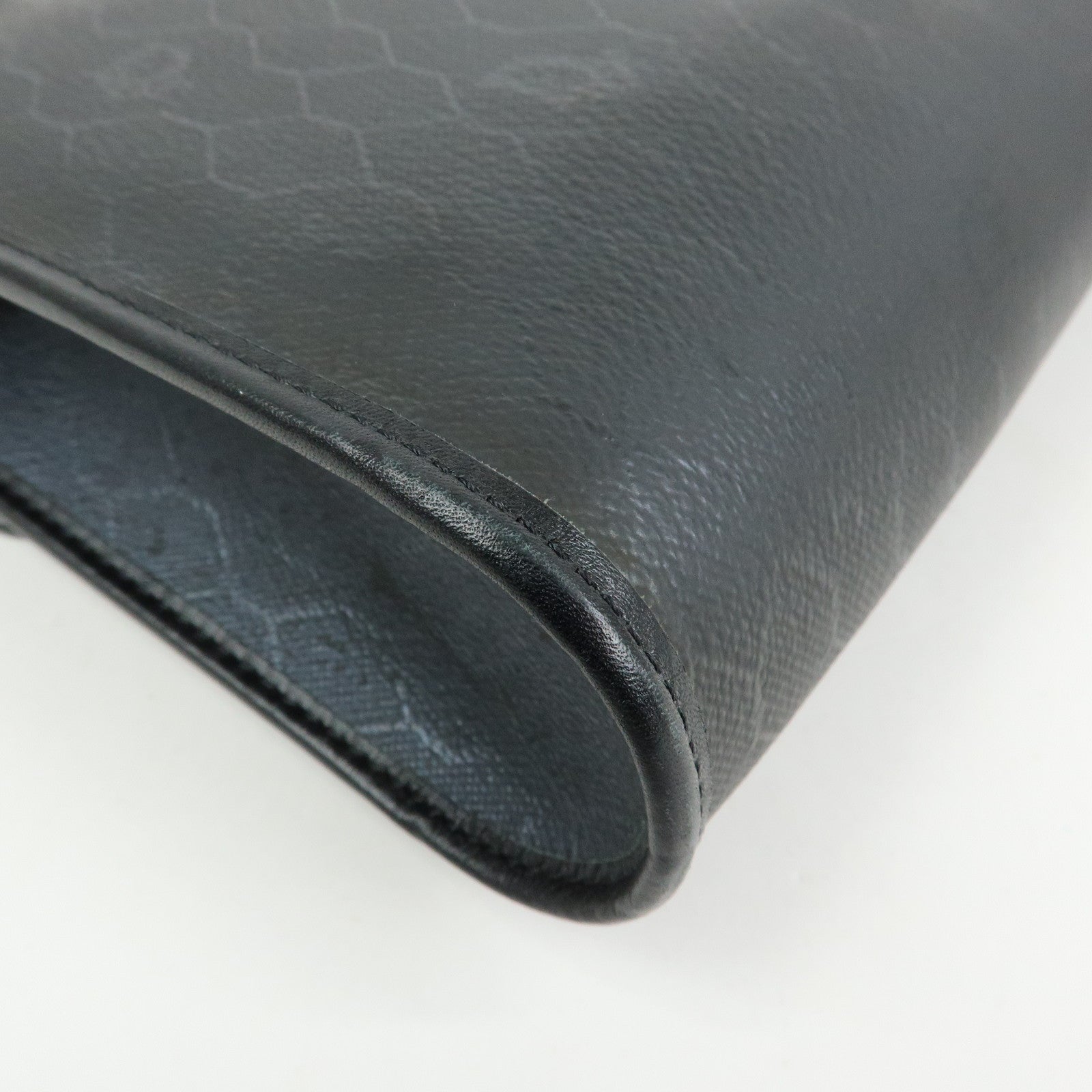 Christian Dior Honeycomb PVC Leather Shoulder Crossbody Bag Black