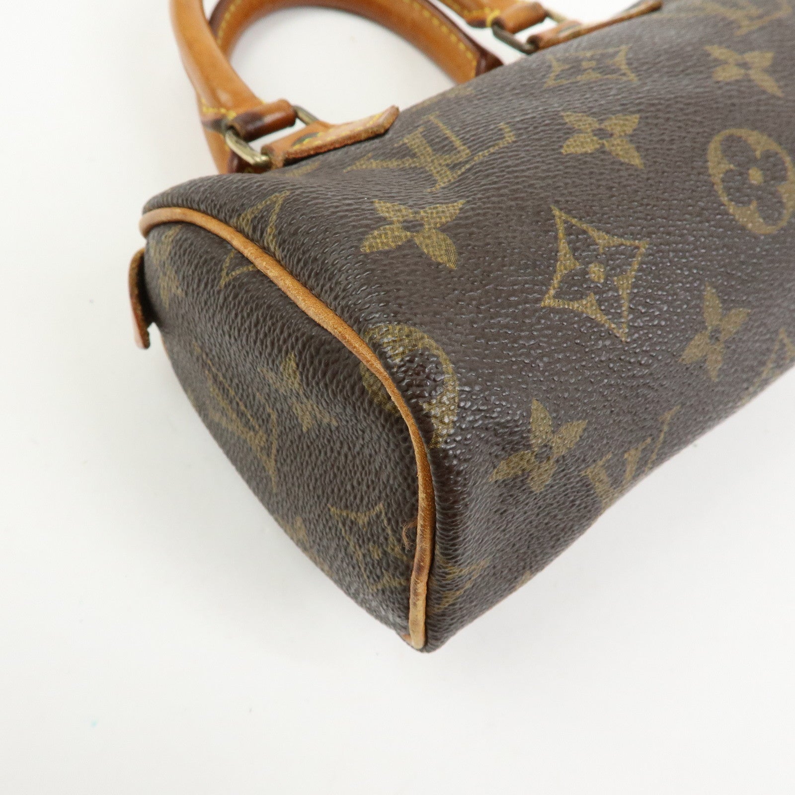 Louis Vuitton Monogram Mini Speedy Hand Bag & Strap Brown M41534