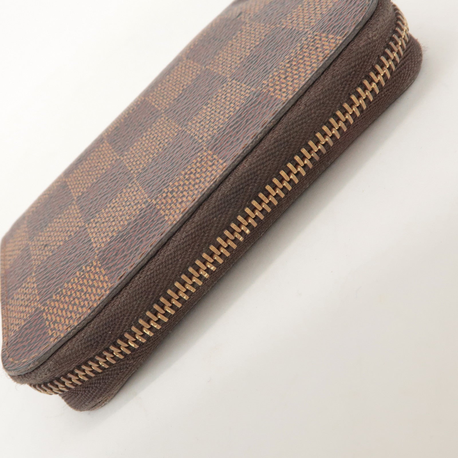 Louis Vuitton Damier Canvas Zippy Coin Case Wallet Brown N63070