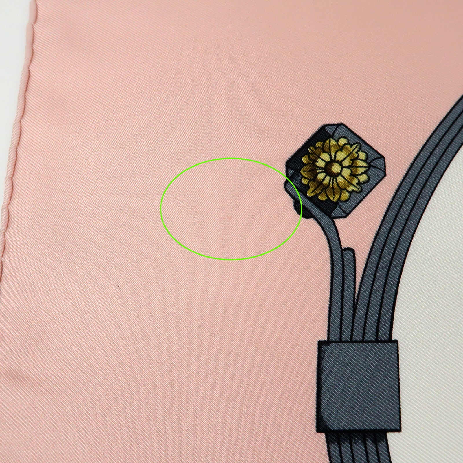 HERMES Carre 90 Silk 100% Scarf SPRINGS Light Pink Gold Grey