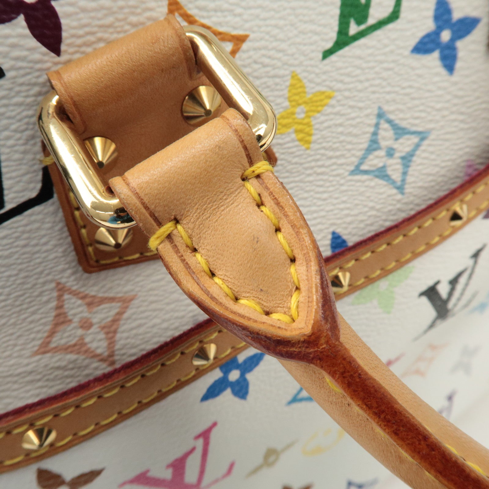 Louis Vuitton Monogram Multicolor Trouville Hand Bag Blanc M92663 Used