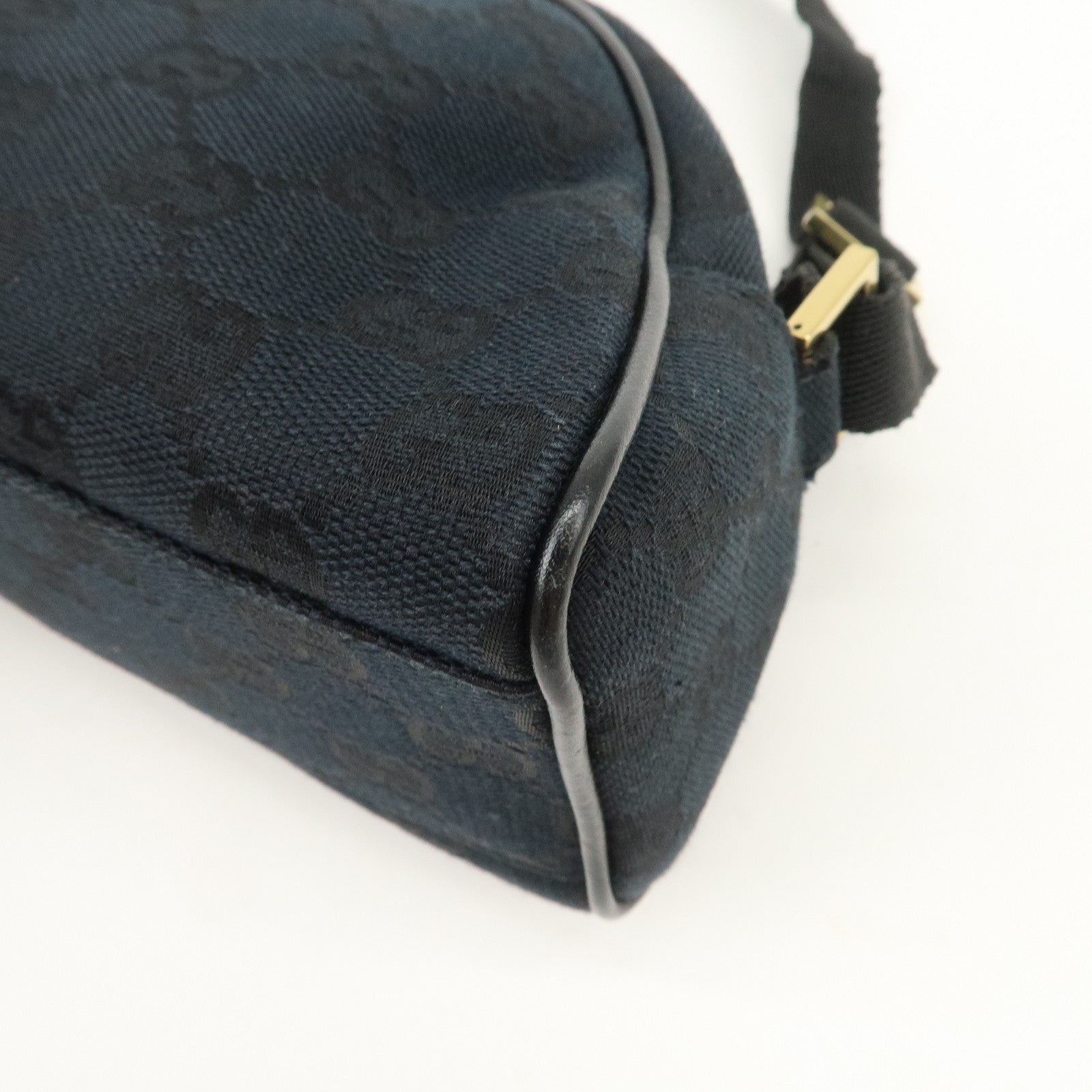 GUCCI GG Monogram Half Moon Shoulder Bag Hand Bag Black 90781