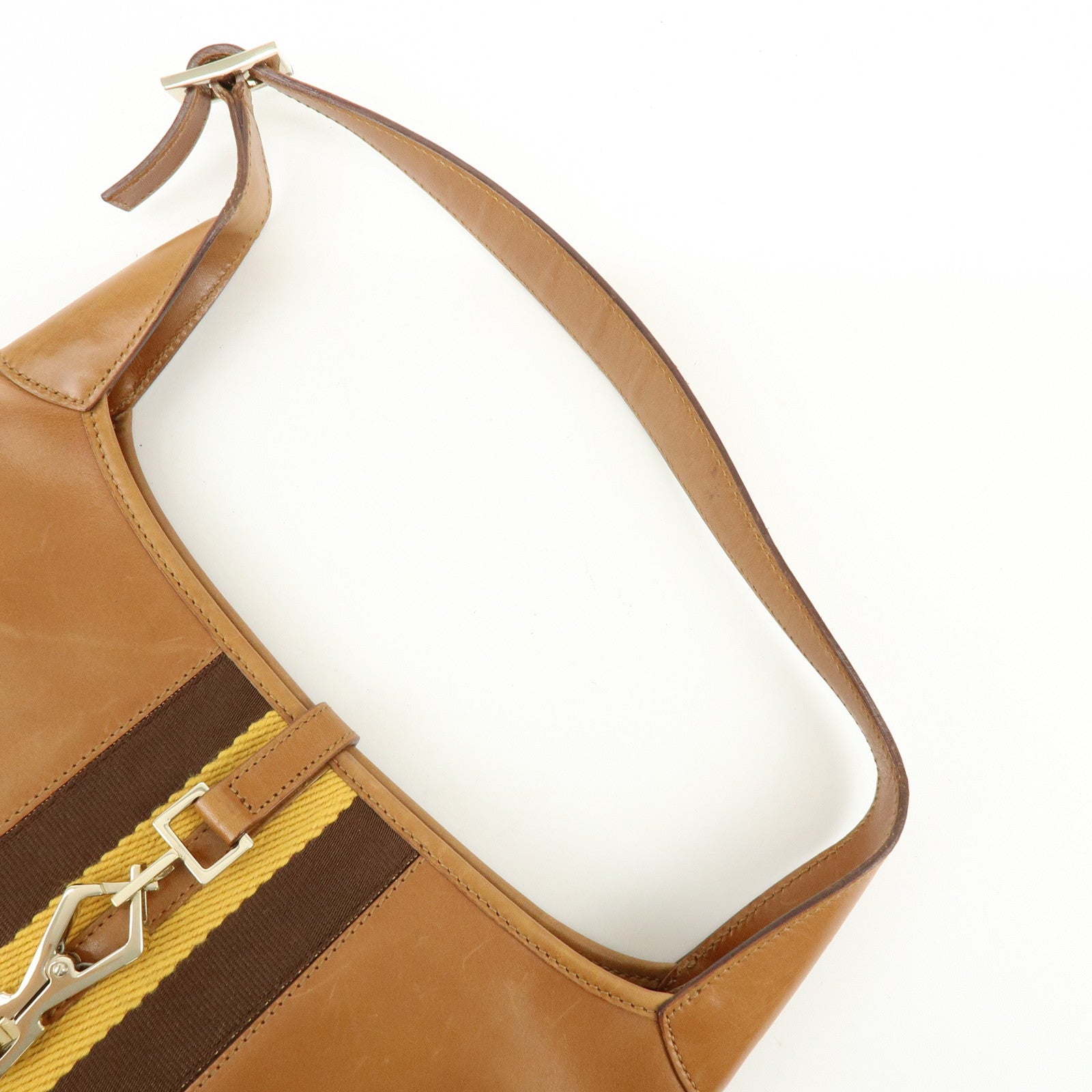 GUCCI Kandinsky Leather Shoulder Bag Hand Bag Brown 001.4057