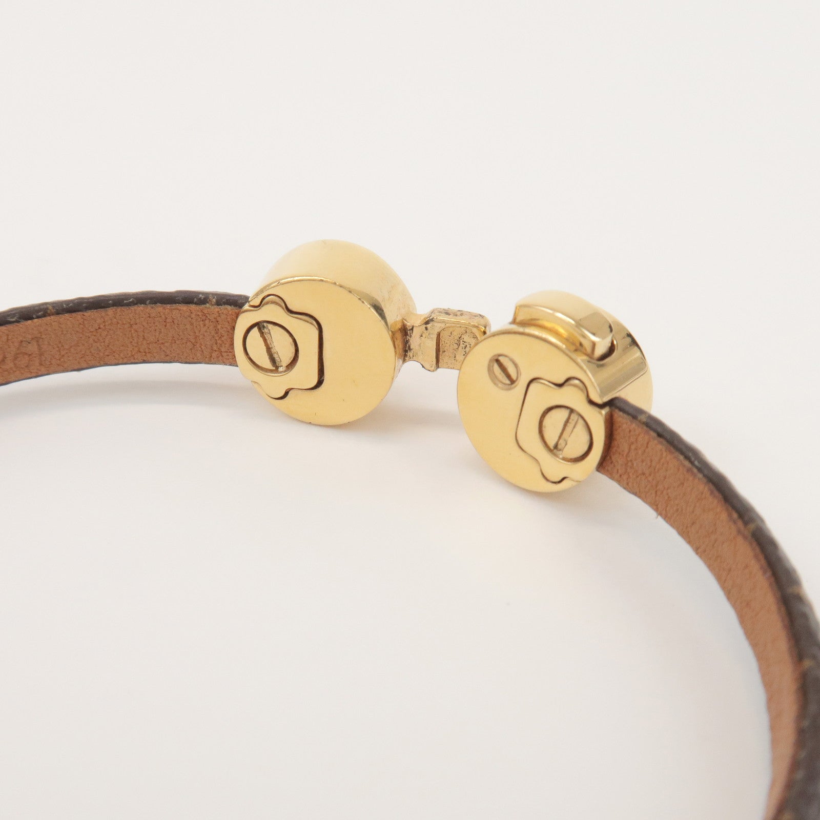 Louis Vuitton Monogram Historic Mini Bracelet Size 17 Brown M6407F