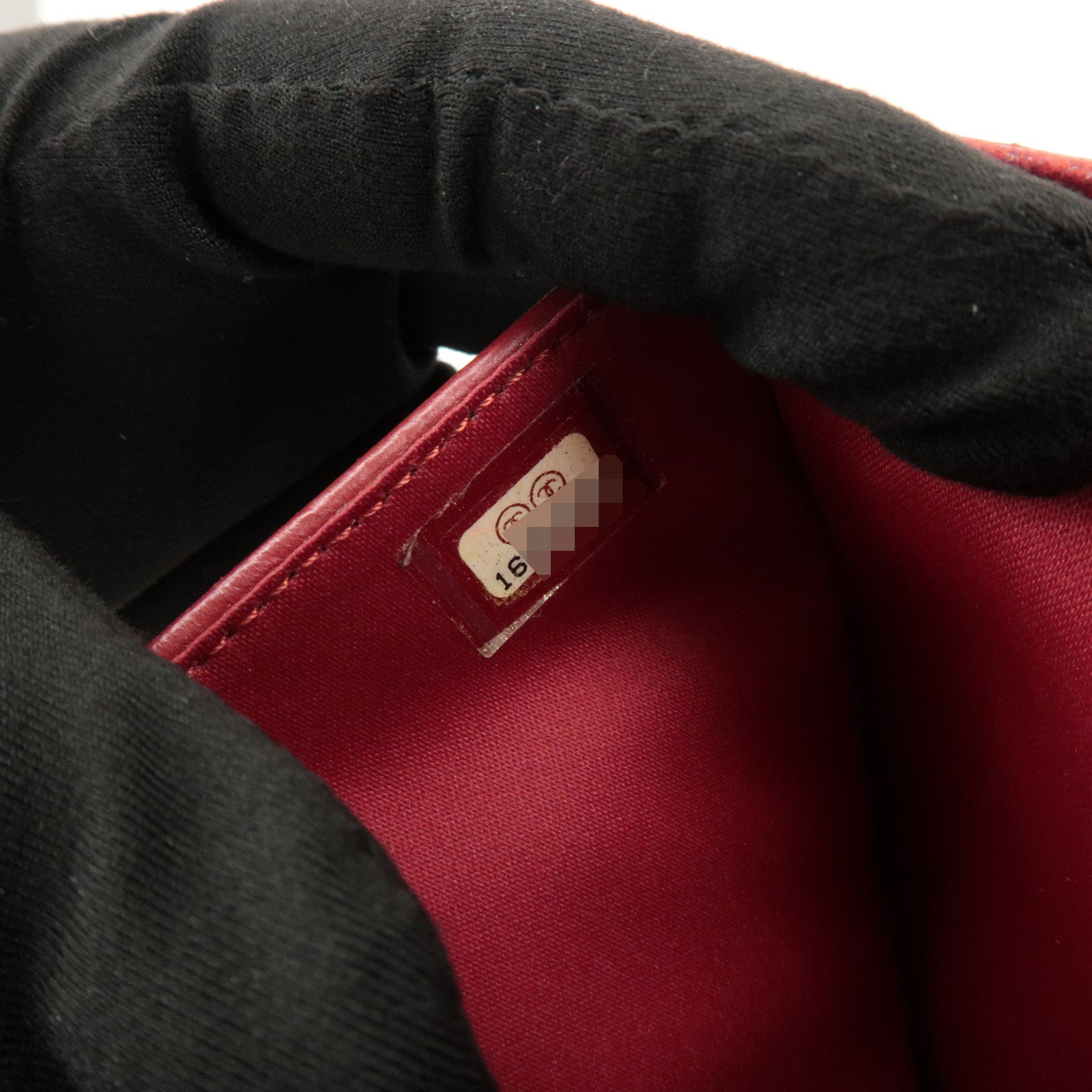 CHANEL COCO Mark Camelia Leather Bi-fold Wallet Red A50087 Used