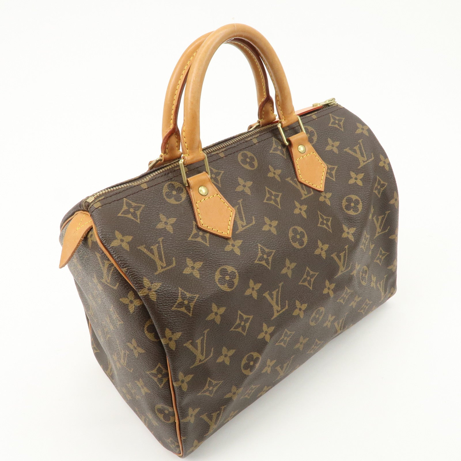 Louis Vuitton Monogram Speedy 30 Boston Bag Brown M41524