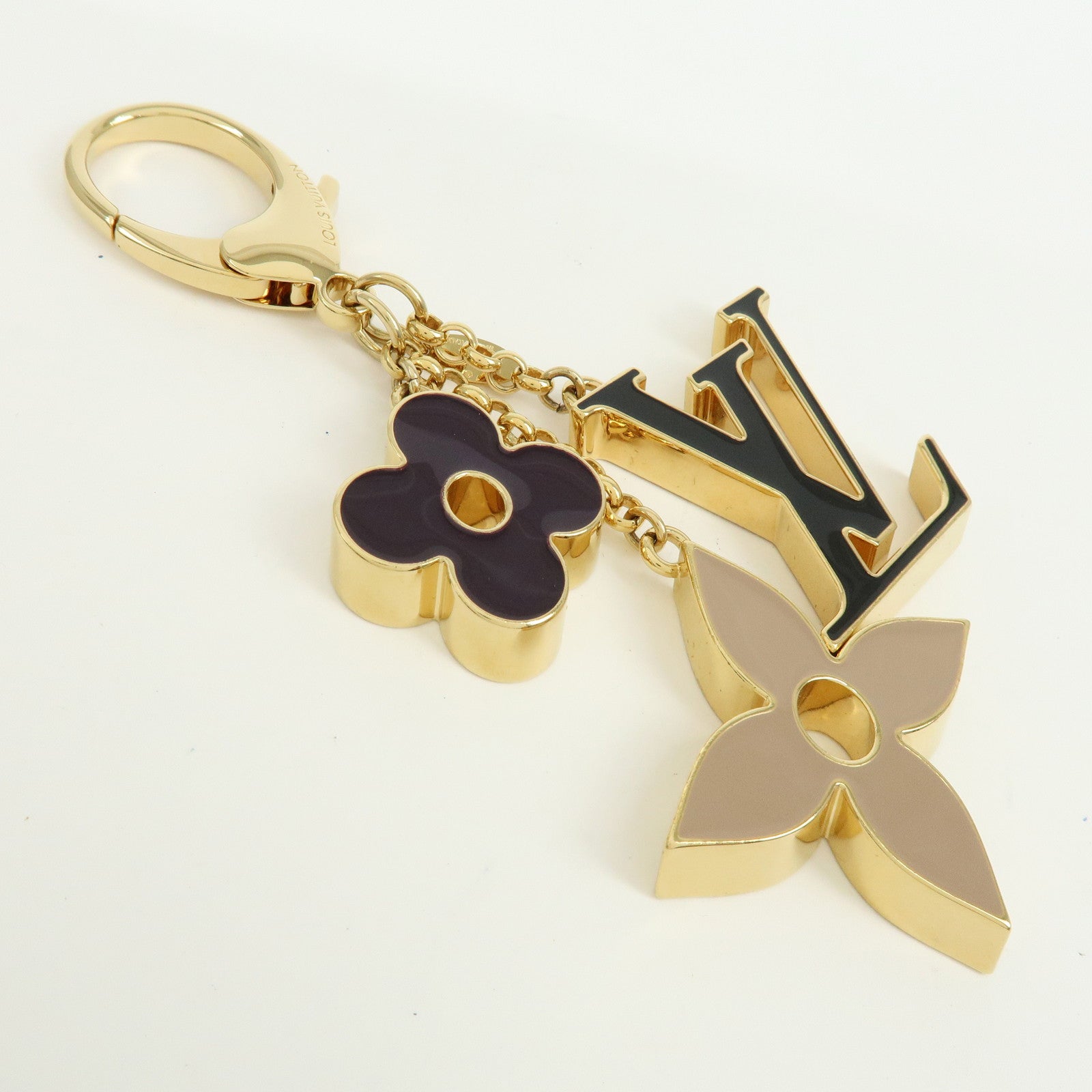 Louis Vuitton Fleur de Monogram Key Chain Bag Charm M67119