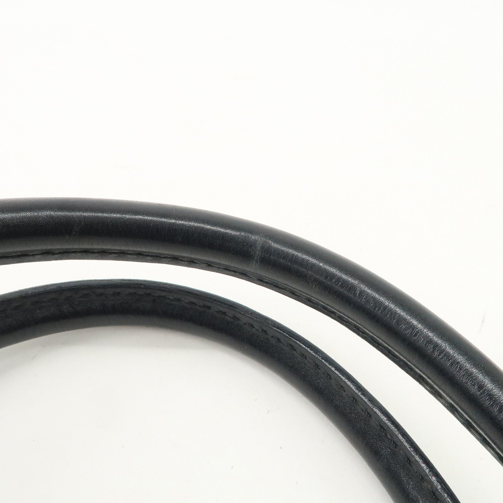 GUCCI Interlocking G Canvas Leather Hand Shoulder Bag Black 114875 Used