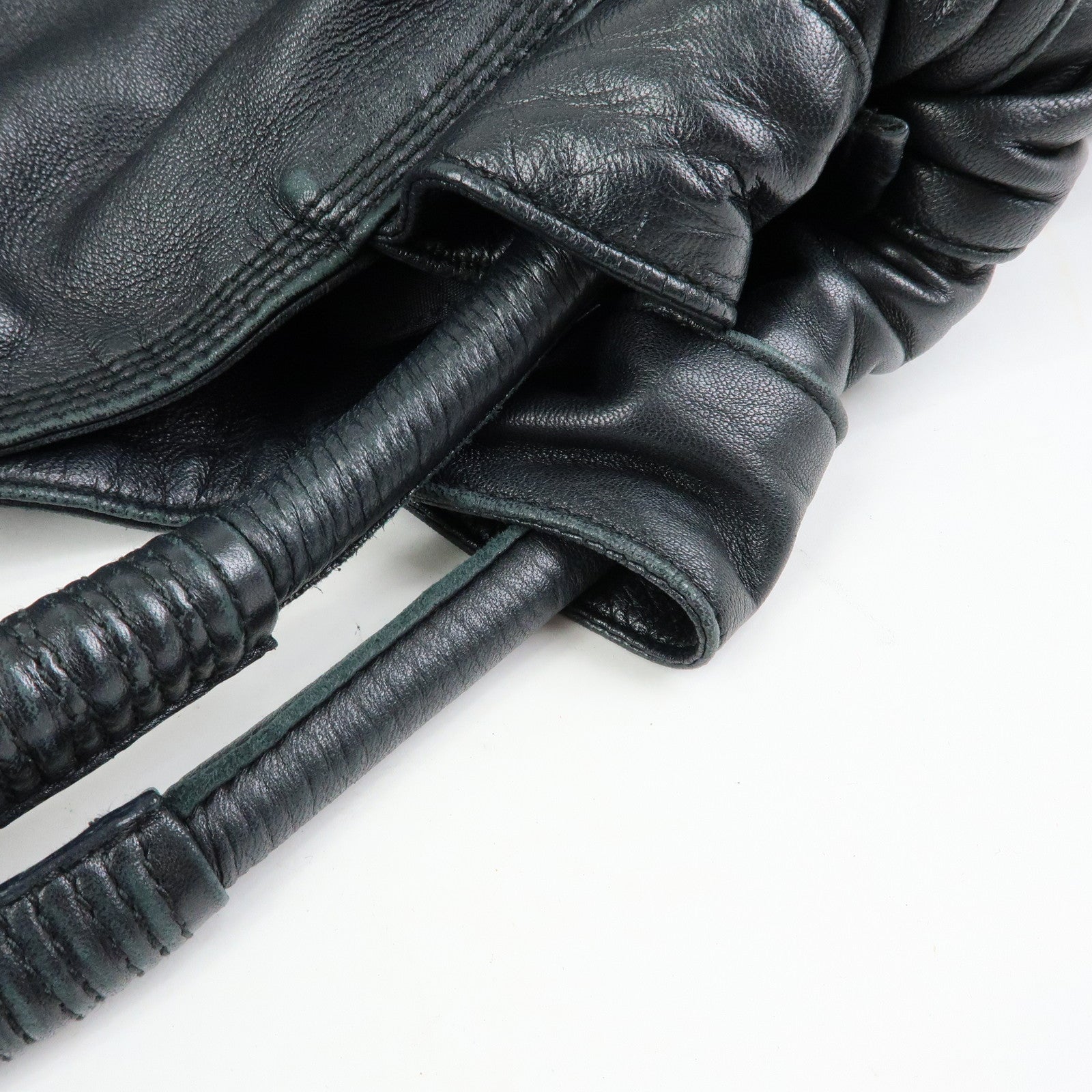 LOEWE Anagram Leather Nappa Aire Hand Bag Tote Bag Black