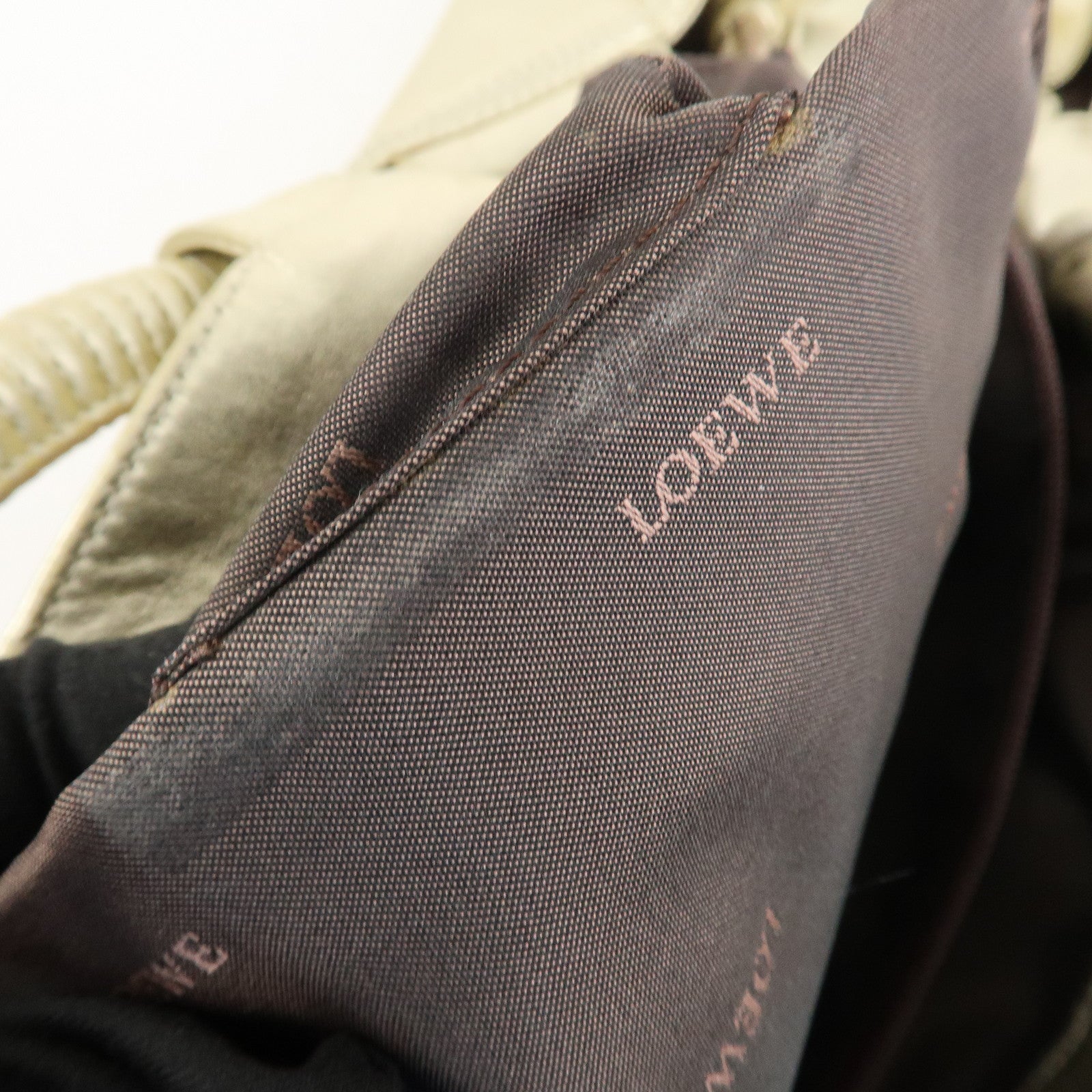 LOEWE Anagram Leather Nappa Aire Hand Bag Tote Bag Gold