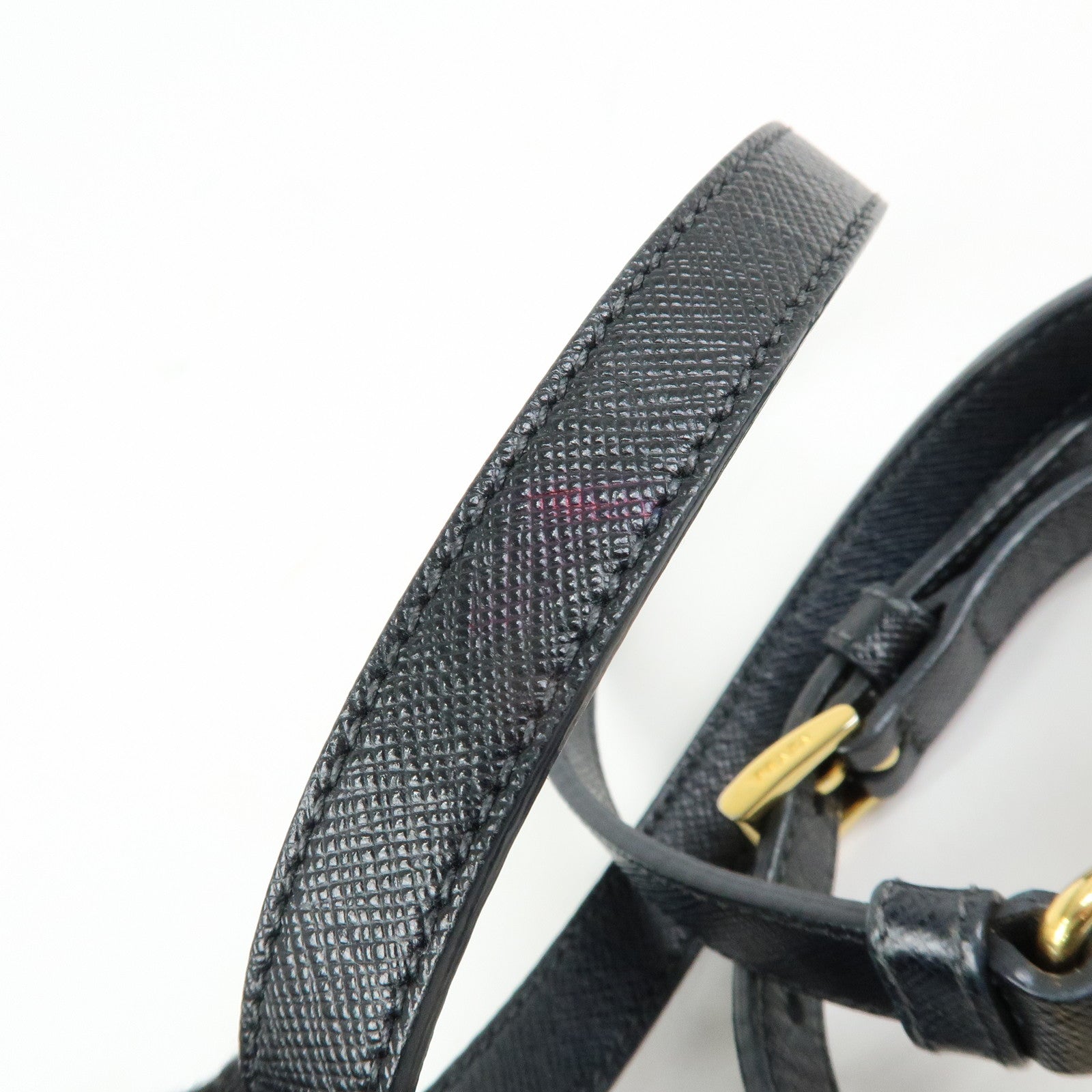 PRADA Triangle Logo Galleria Saffiano Leather 2Way Bag Black 1BA274