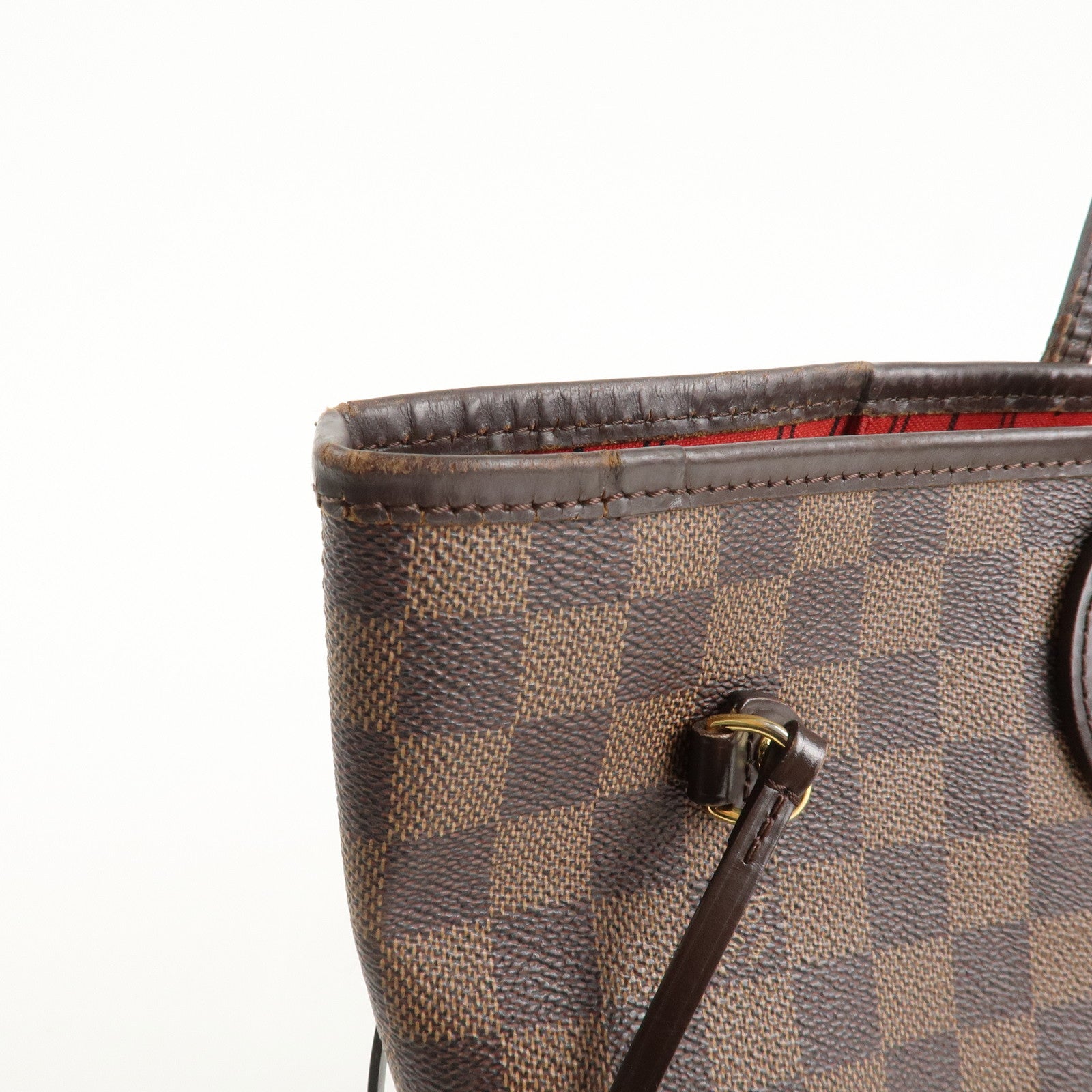 Louis Vuitton Damier Ebene Canvas Neverfull MM Tote Bag N51105 Used