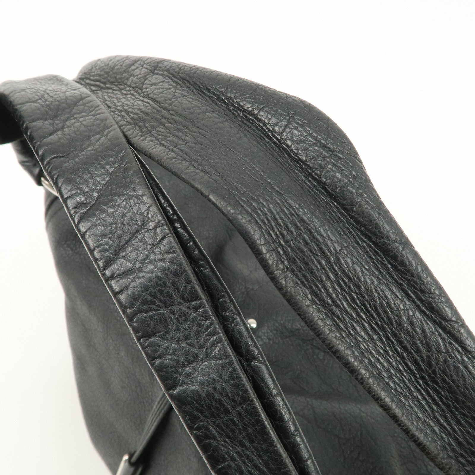 CELINE Bittersweet Leather Shoulder Bag Hand Bag Black