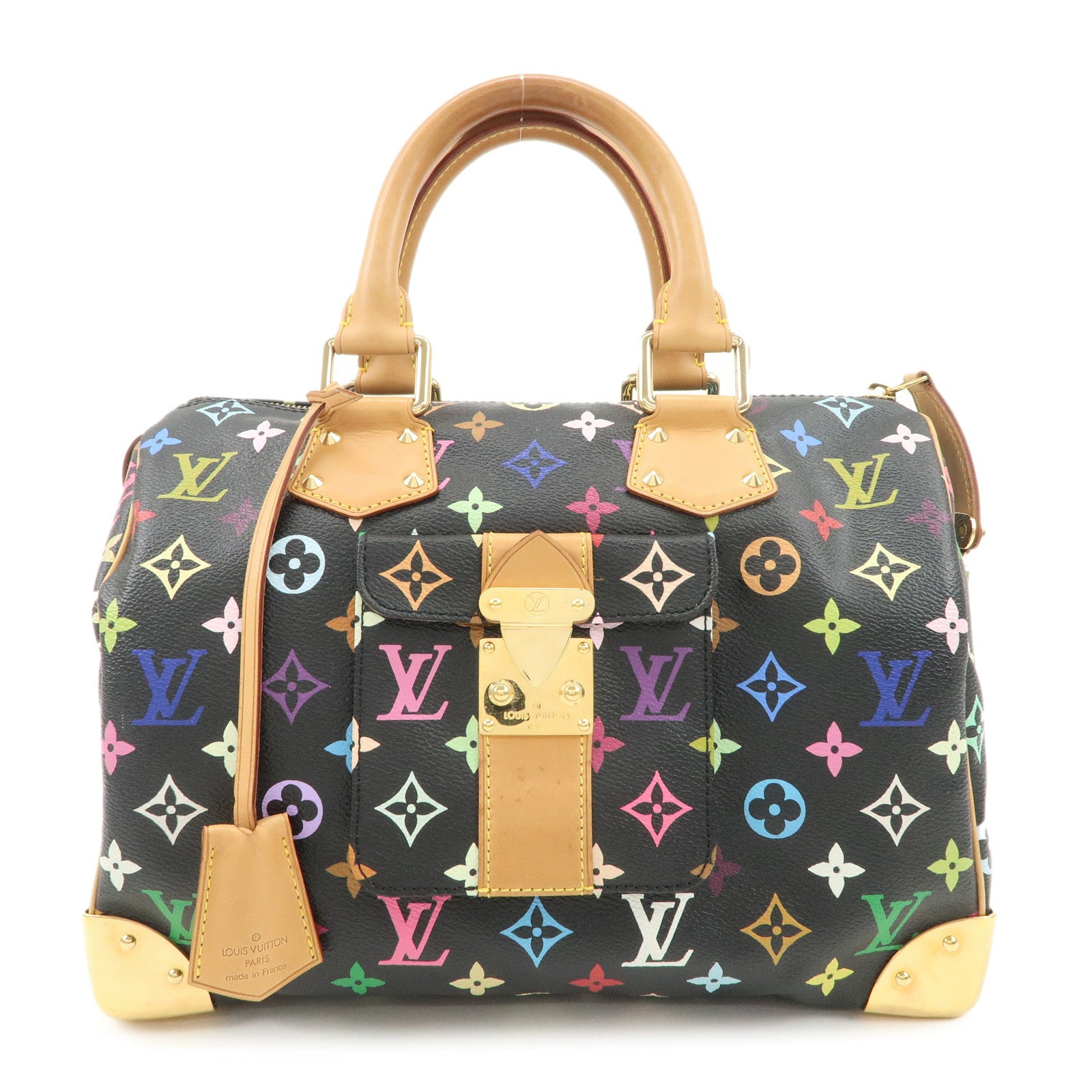 Louis Vuitton Monogram Multicolor Speedy 30 Hand Bag M92642 Used
