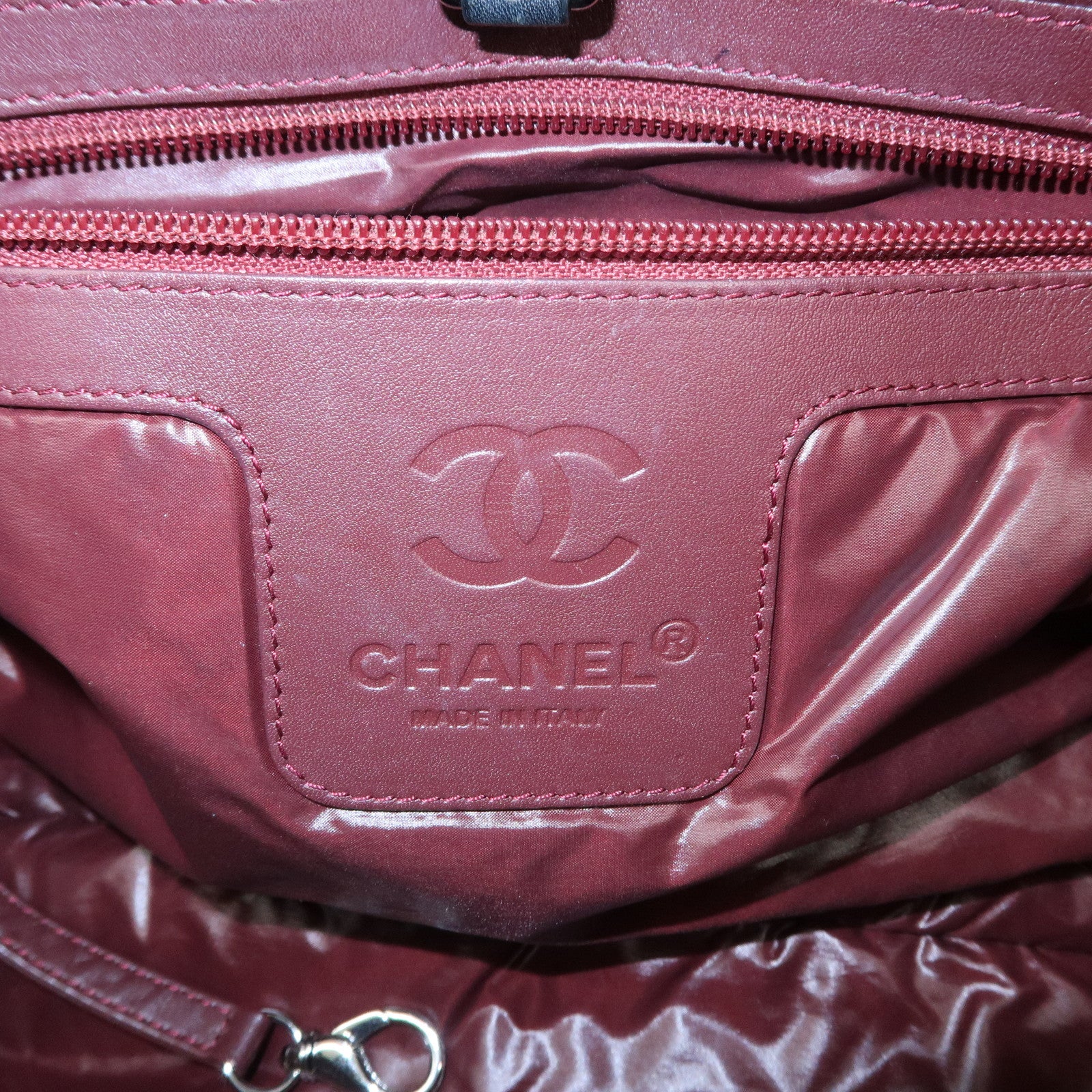 CHANEL COCO Cocoon PM Nylon Leather Tote Bag Hand Bag Black A48610