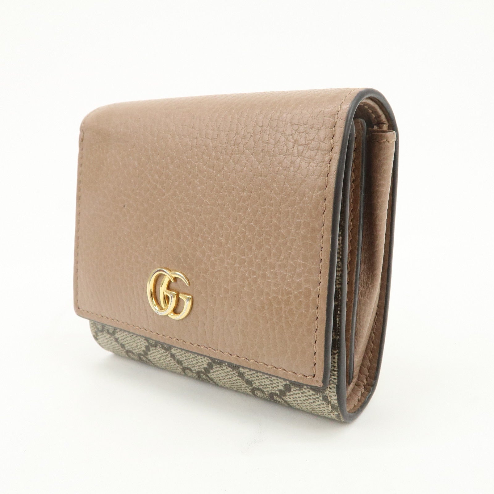 GUCCI GG Marmont GG Supreme Leather Medium Compact Wallet 598587
