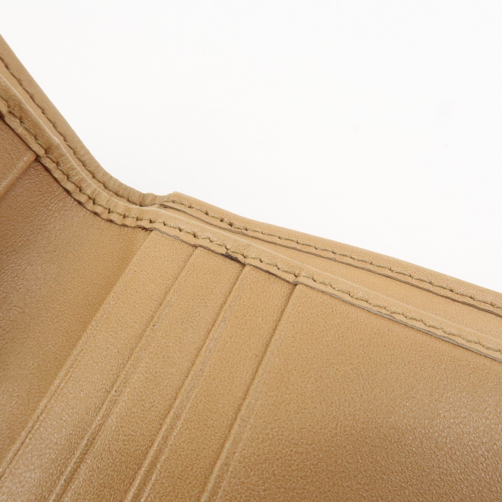 Christian Dior Trotter Canvas Leather Bi-fold Compact Wallet Brown