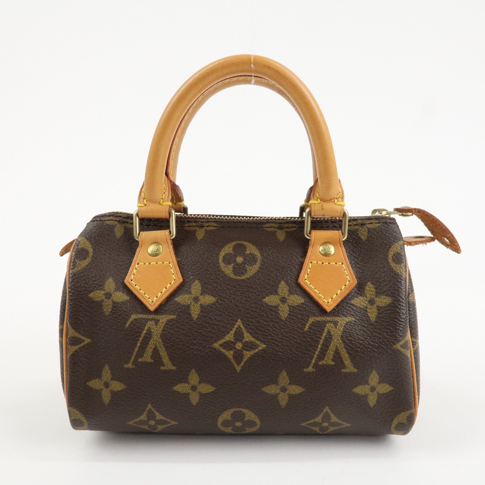 Louis Vuitton Monogram Mini Speedy Hand Bag Brown M41534 Used