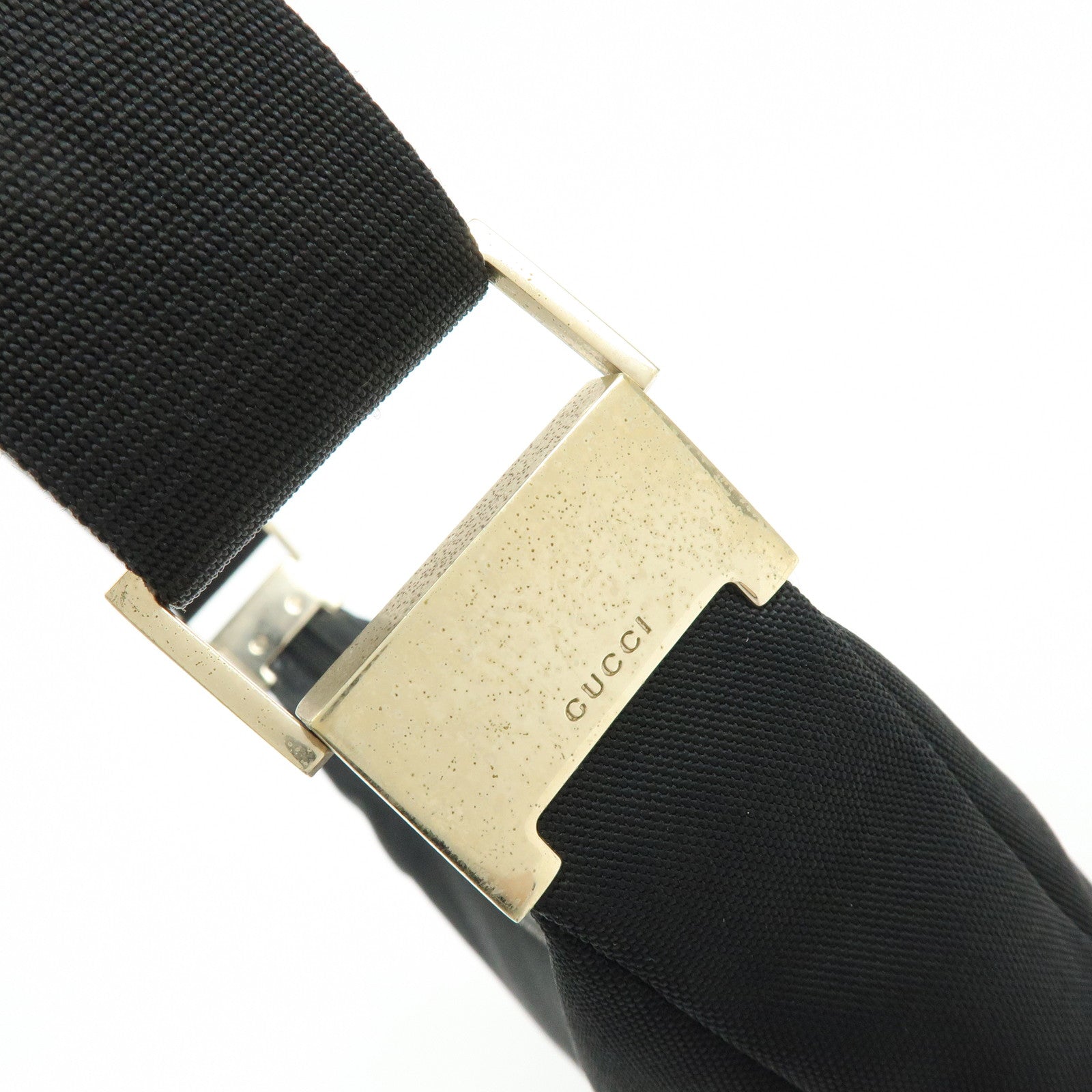 GUCCI Canvas Leather Shoulder Bag Crossbody Bag Black 019・0433