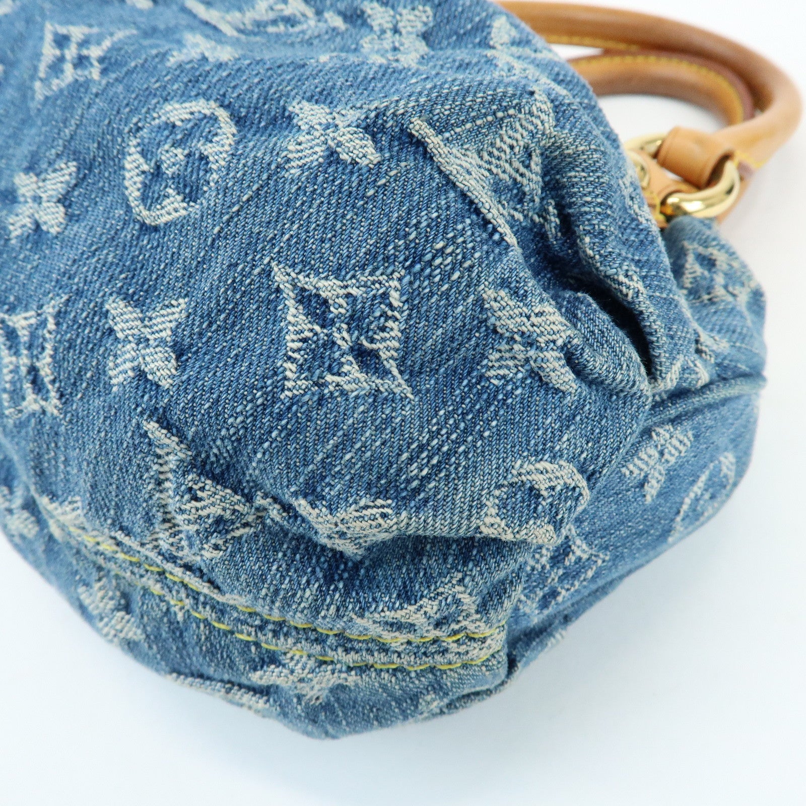 Louis Vuitton Monogram Denim Pleaty Mini Hand Bag Blue M95020
