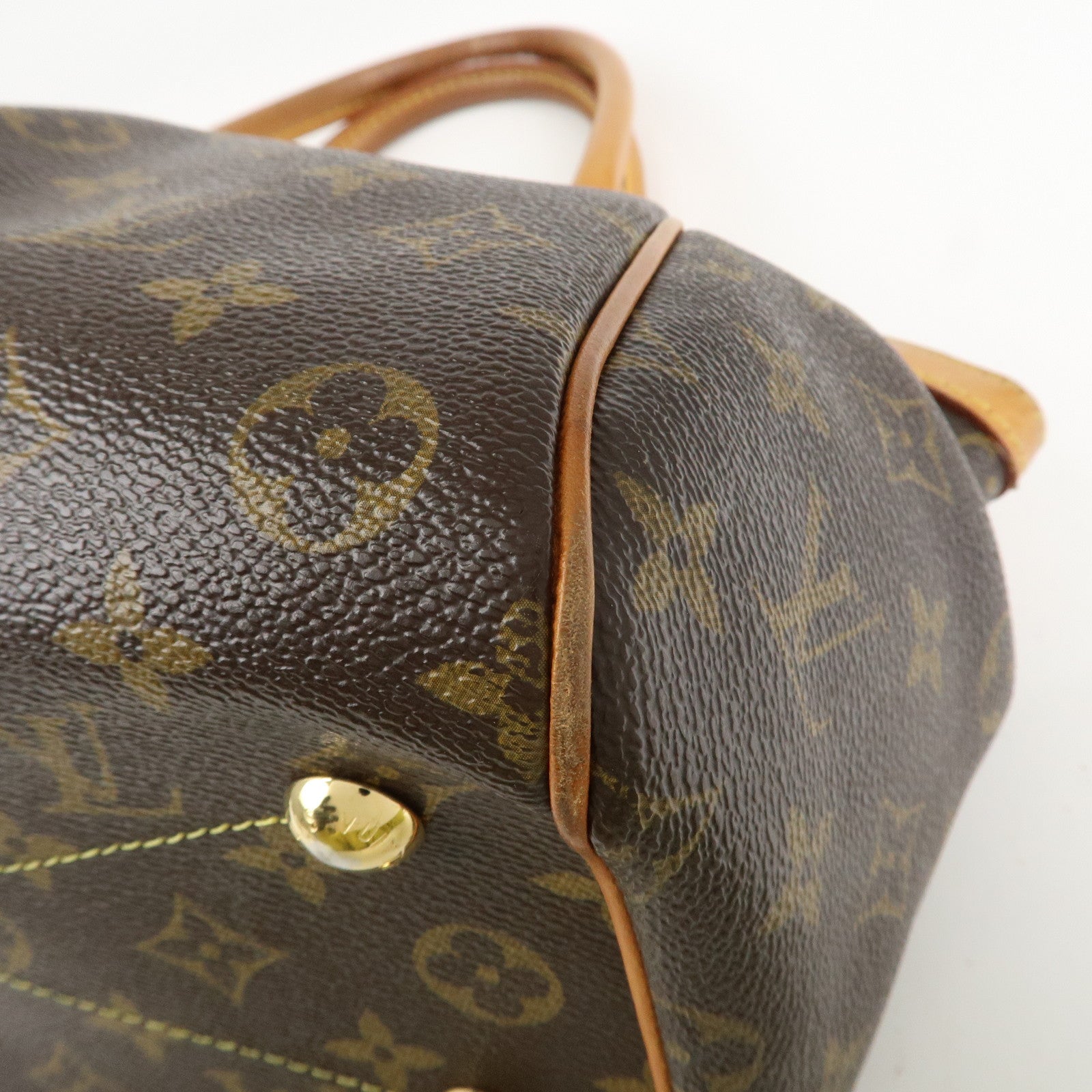 Louis Vuitton Monogram Tivoli PM Hand Bag Shoulder Bag Brown M40143 Used