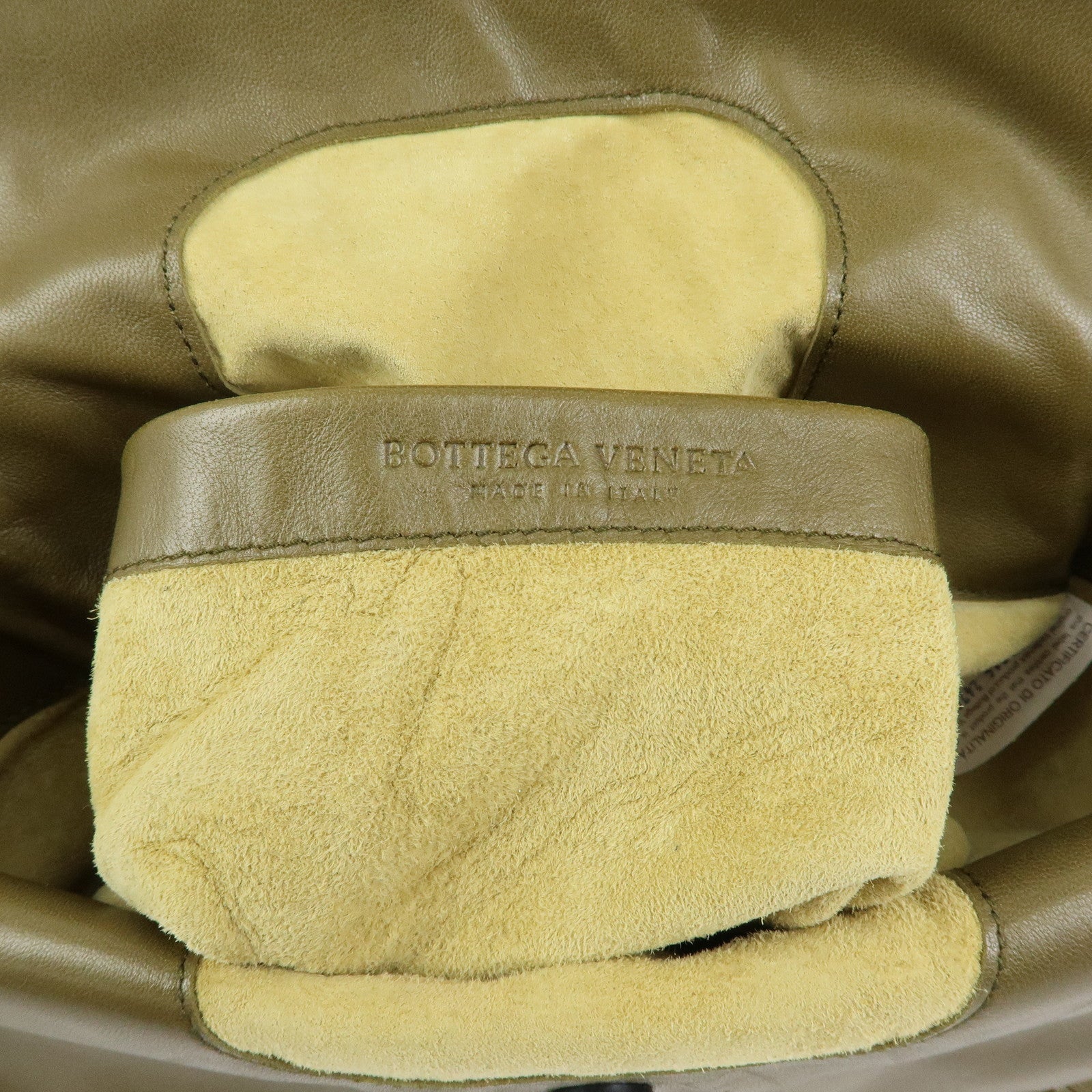 BOTTEGA VENETA Intrecciato Leather Shoulder Bag Khaki 142467
