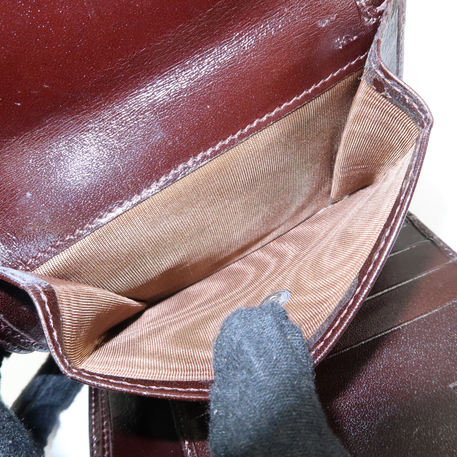 FENDI Zucca Canvas Leather Compact Wallet Brown 2270・30729・008