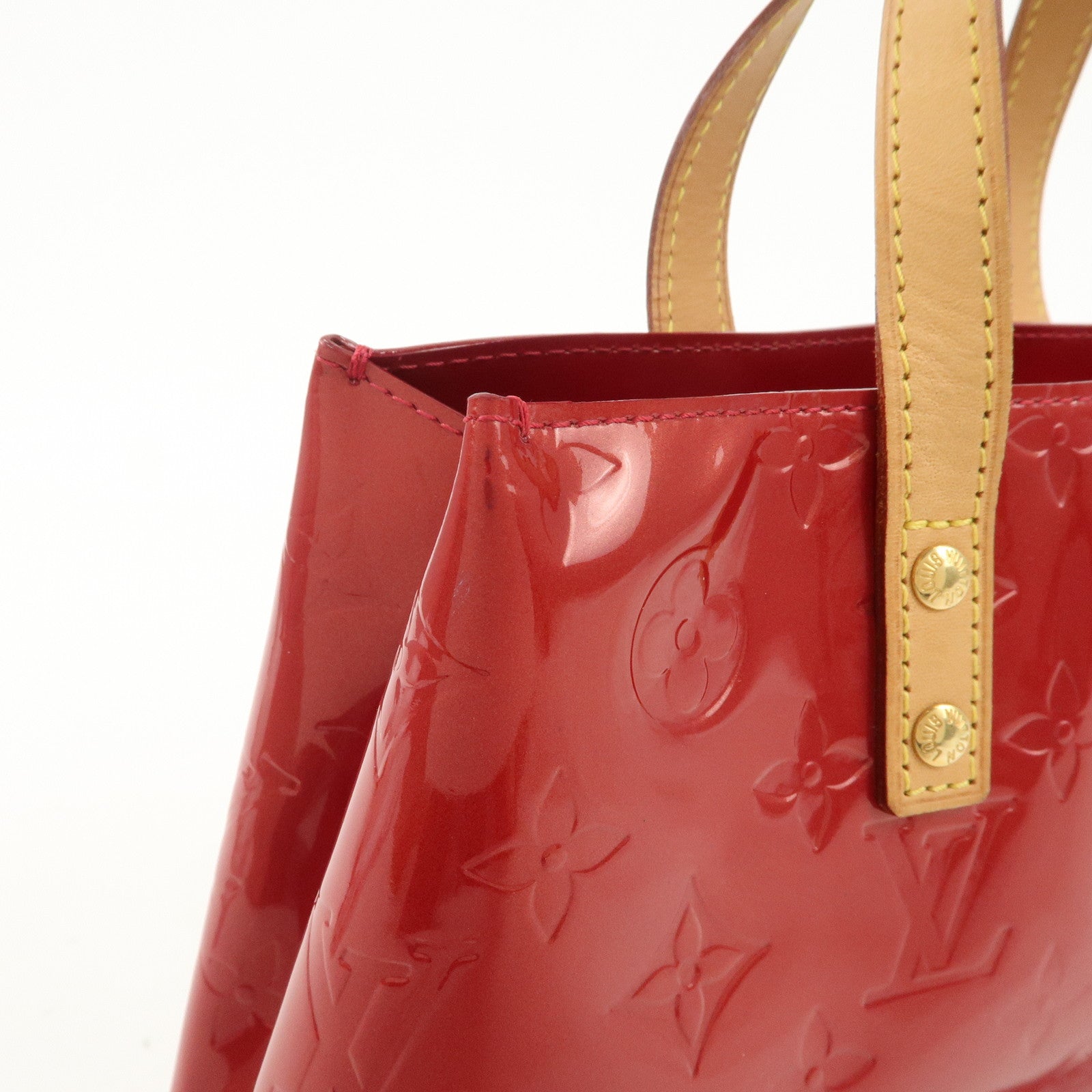 Louis Vuitton Vernis Lead PM Hand Bag Pomme d'Amour M91990