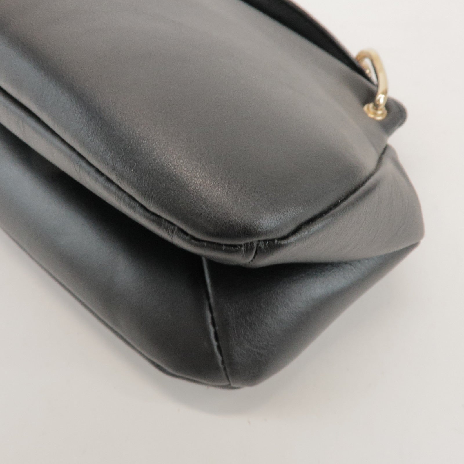 Chloe Juana Leather Chain Shoulder Bag Hand Bag Black