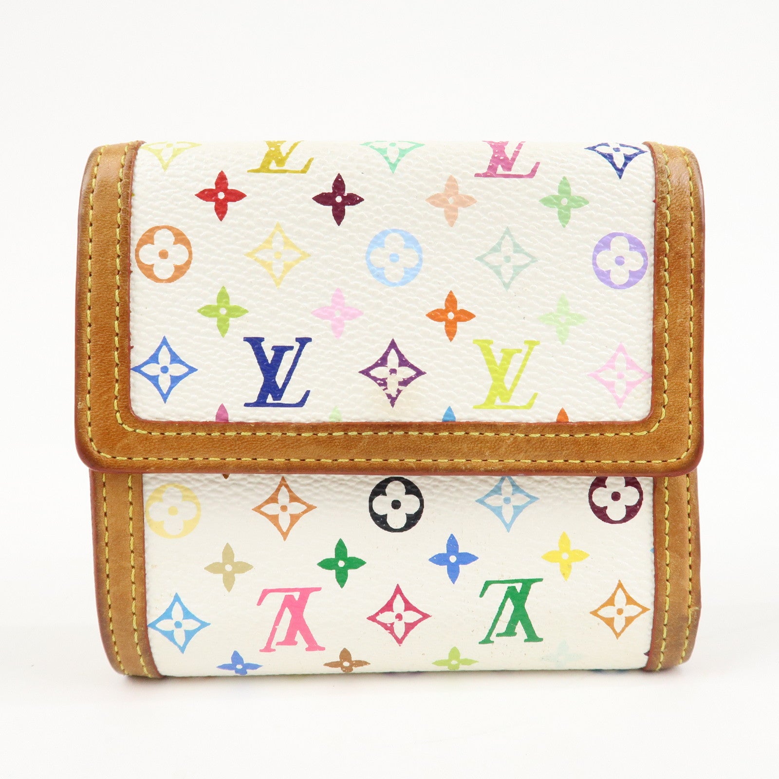 Louis Vuitton Monogram Multicolor Porte Monnaie Billets Carte Credit M92983 Used