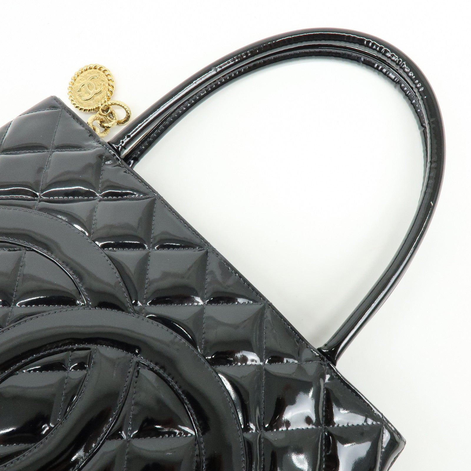 CHANEL Matelasse COCO Mark Medallion Tote Bag Hand Bag A01804