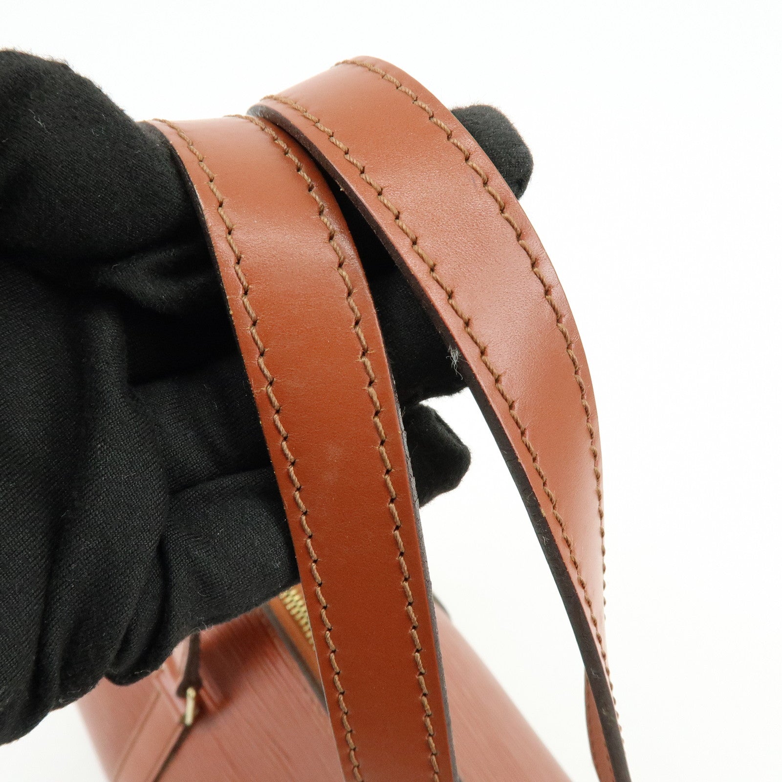 Louis Vuitton Epi Leather Soufflot Hand Bag Kenya Brown M52223