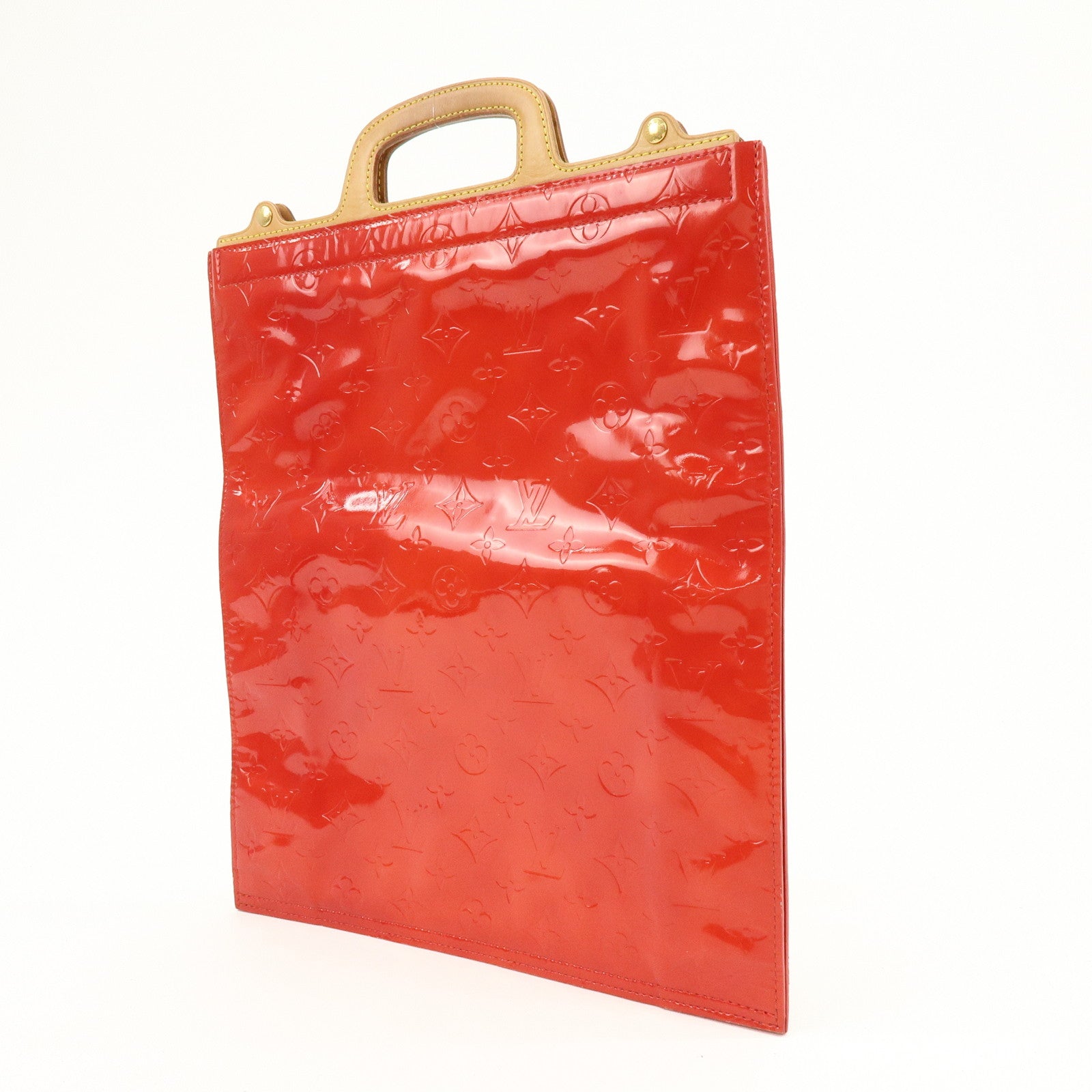 Louis Vuitton Monogram Vernis Stanton Hand Bag Rouge M91078